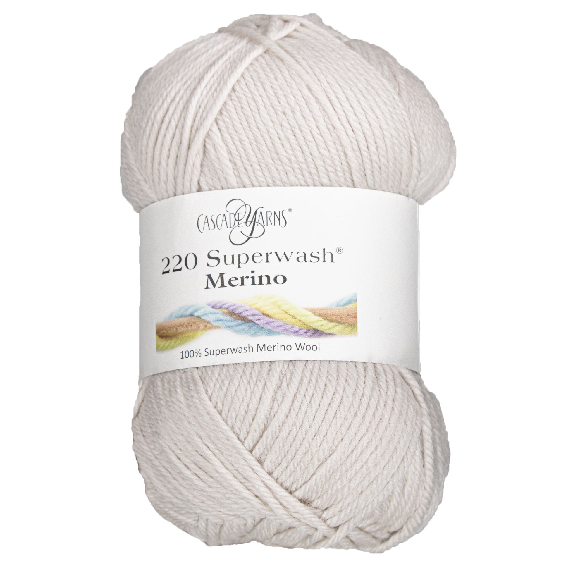 Cascade Yarns 220 Superwash Merino Yarn - Soft and Versatile 127 White Sand