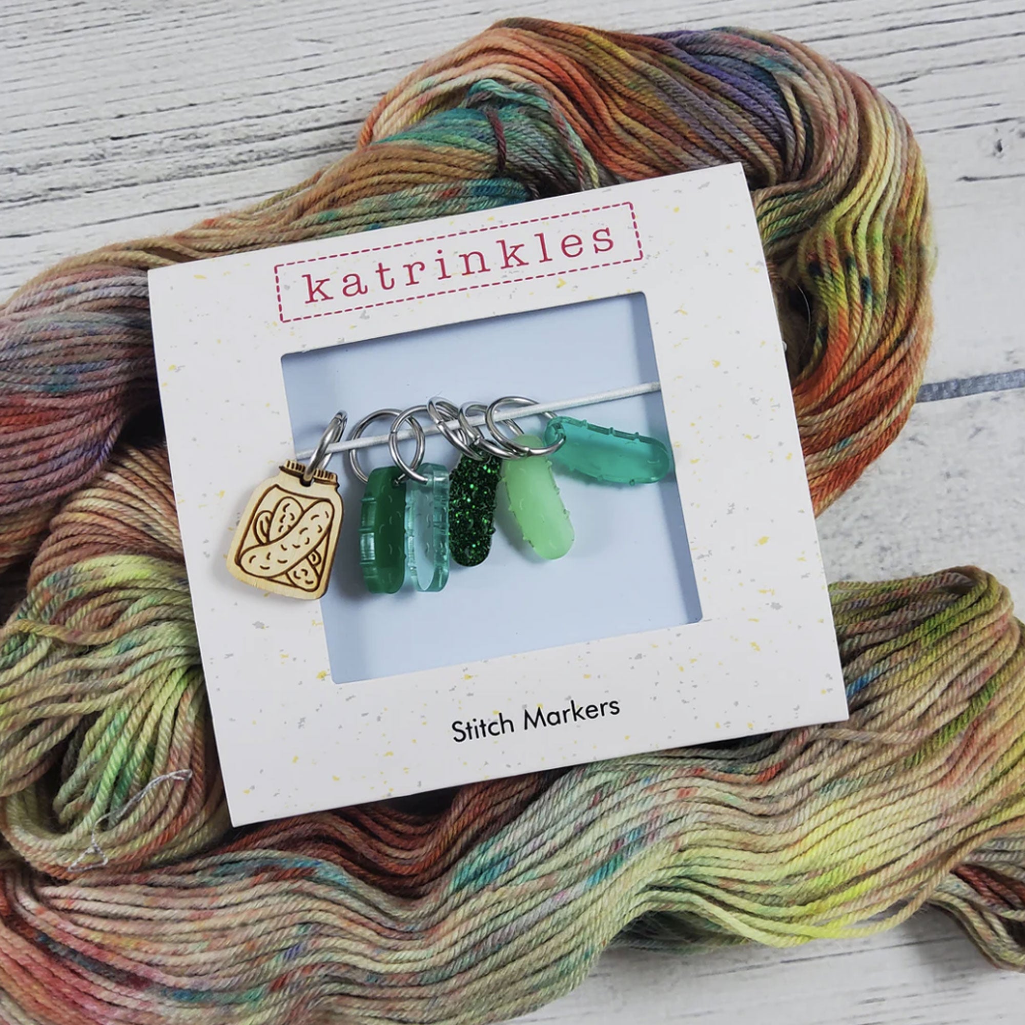 Katrinkles Colorful Stitch Markers - Pickles: Acrylic & Bamboo Crafting Delights