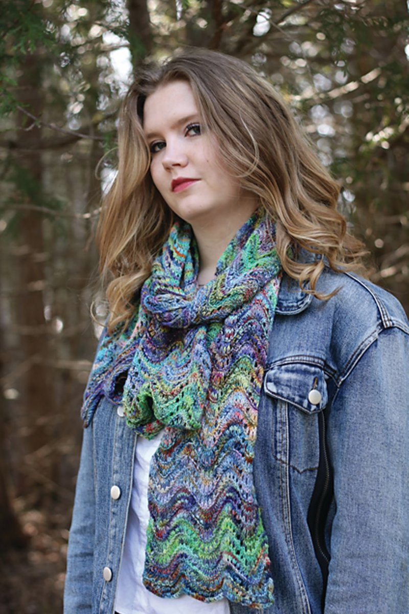 Koigu Pencil Box Patterns - Ariel - Stunning Little Mermaid Scarf PDF Download