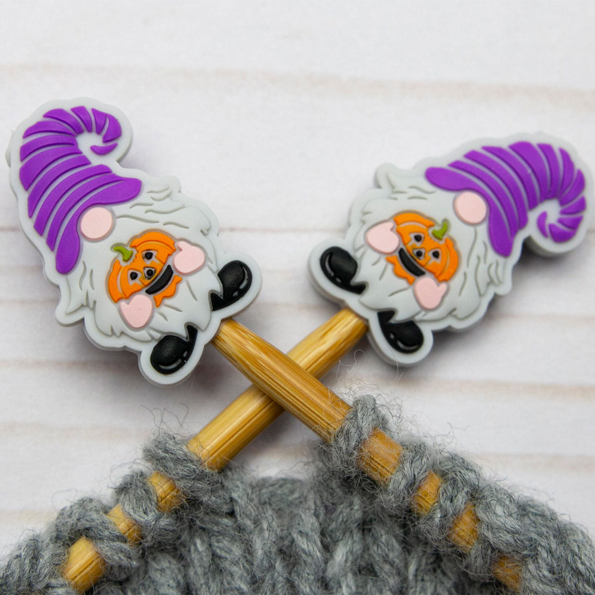 Fox & Pine Stitches Halloween Gnome Stitch Stoppers - Essential Point Protectors for Knitters