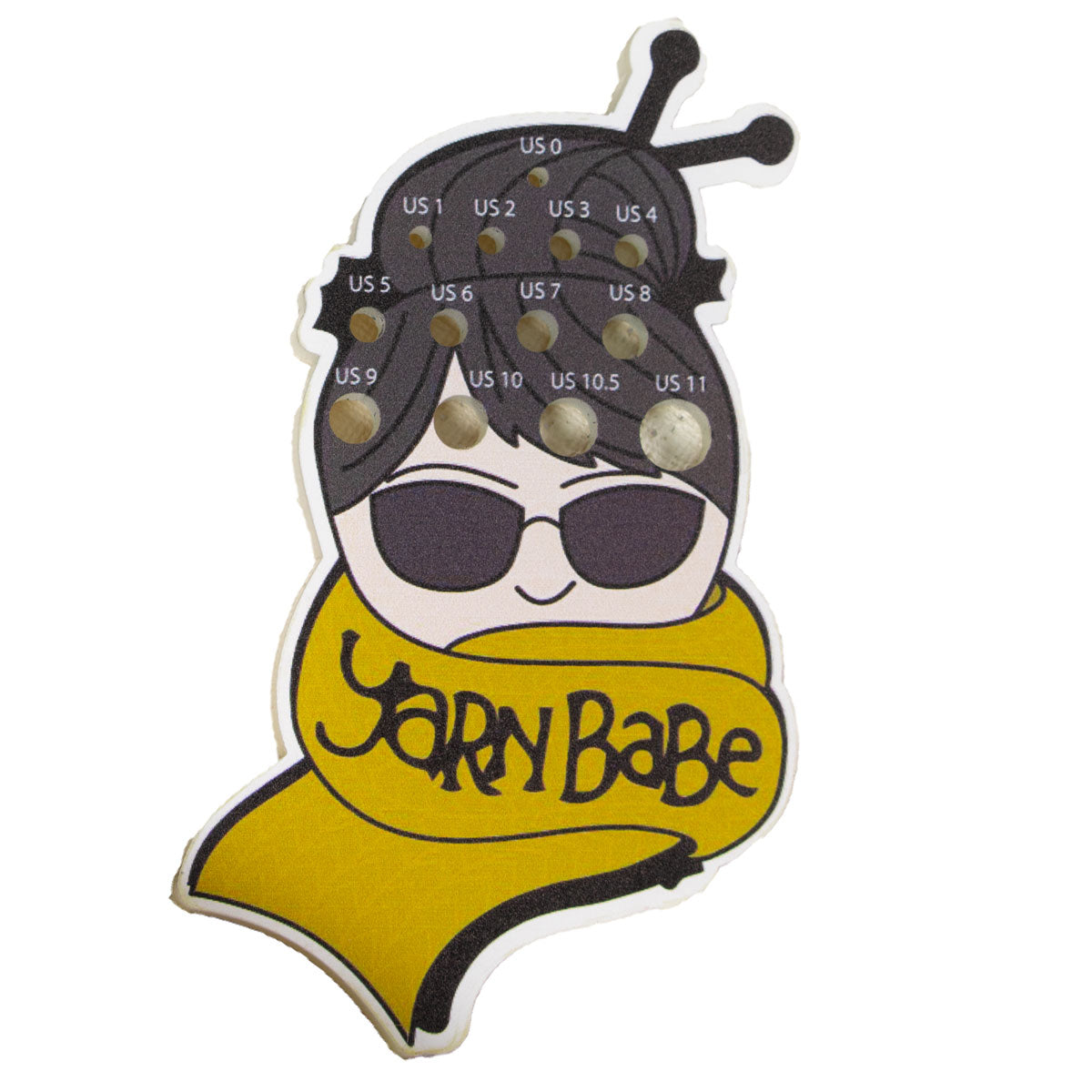 Jimmy Beans Wool Yarn Babe - Stylish Yellow Scarf Needle Gauge Set
