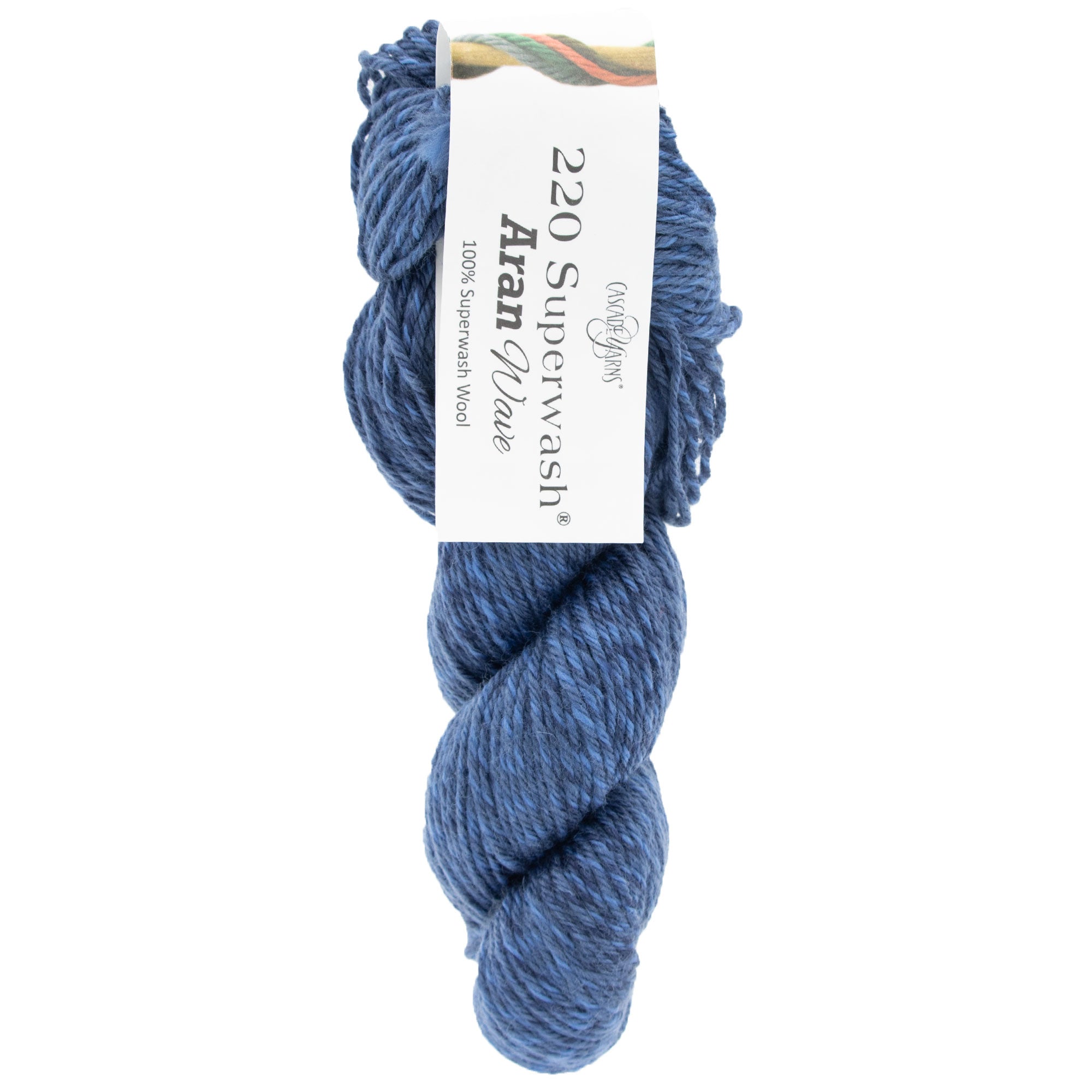 Cascade Yarns 220 Superwash Aran Wave Yarn in Stunning 106 Blue - Ideal for All Knitting Projects