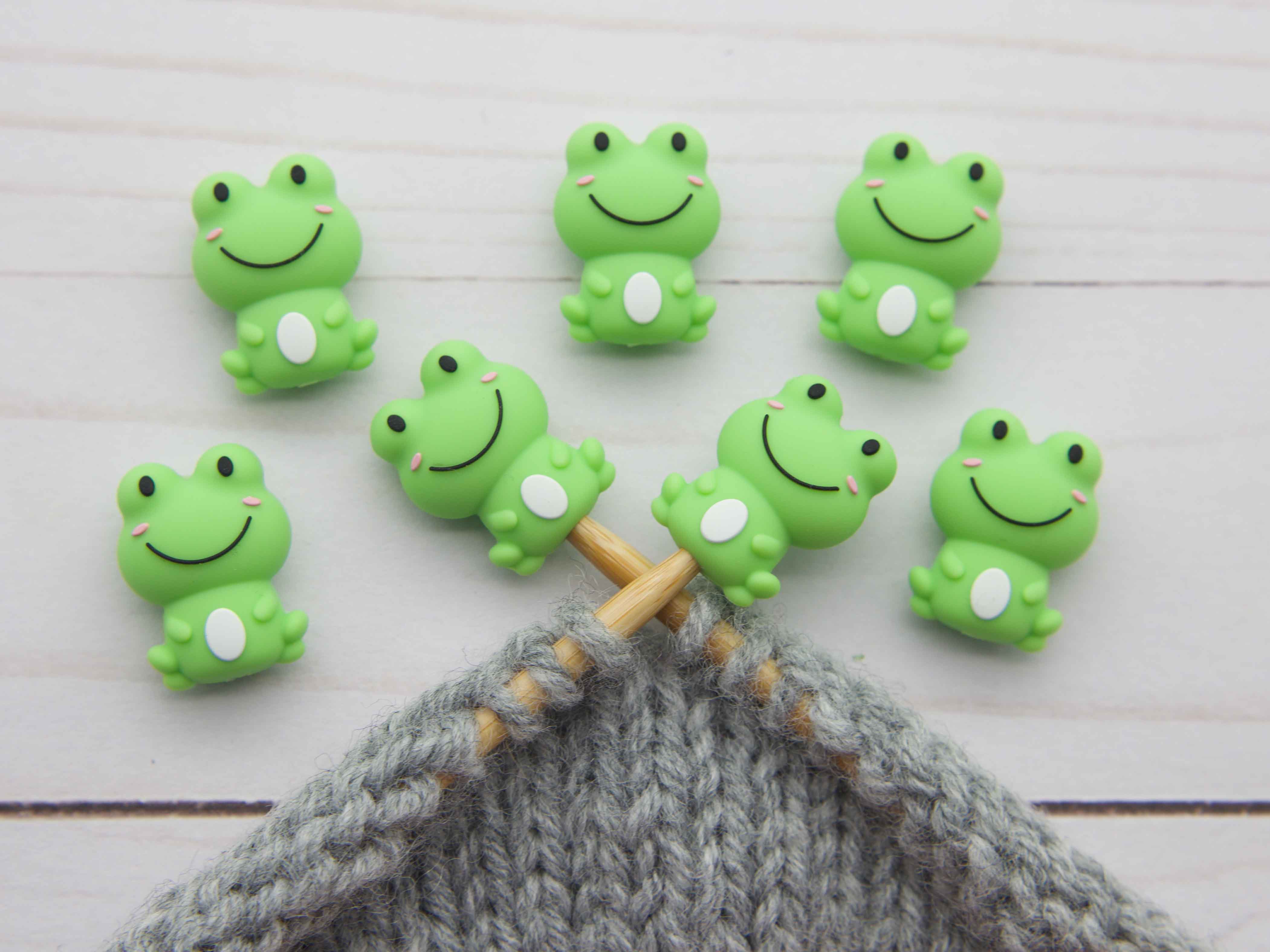 Fox & Pine Stitches Adorable Little Frog Stitch Stoppers/ Point Protectors
