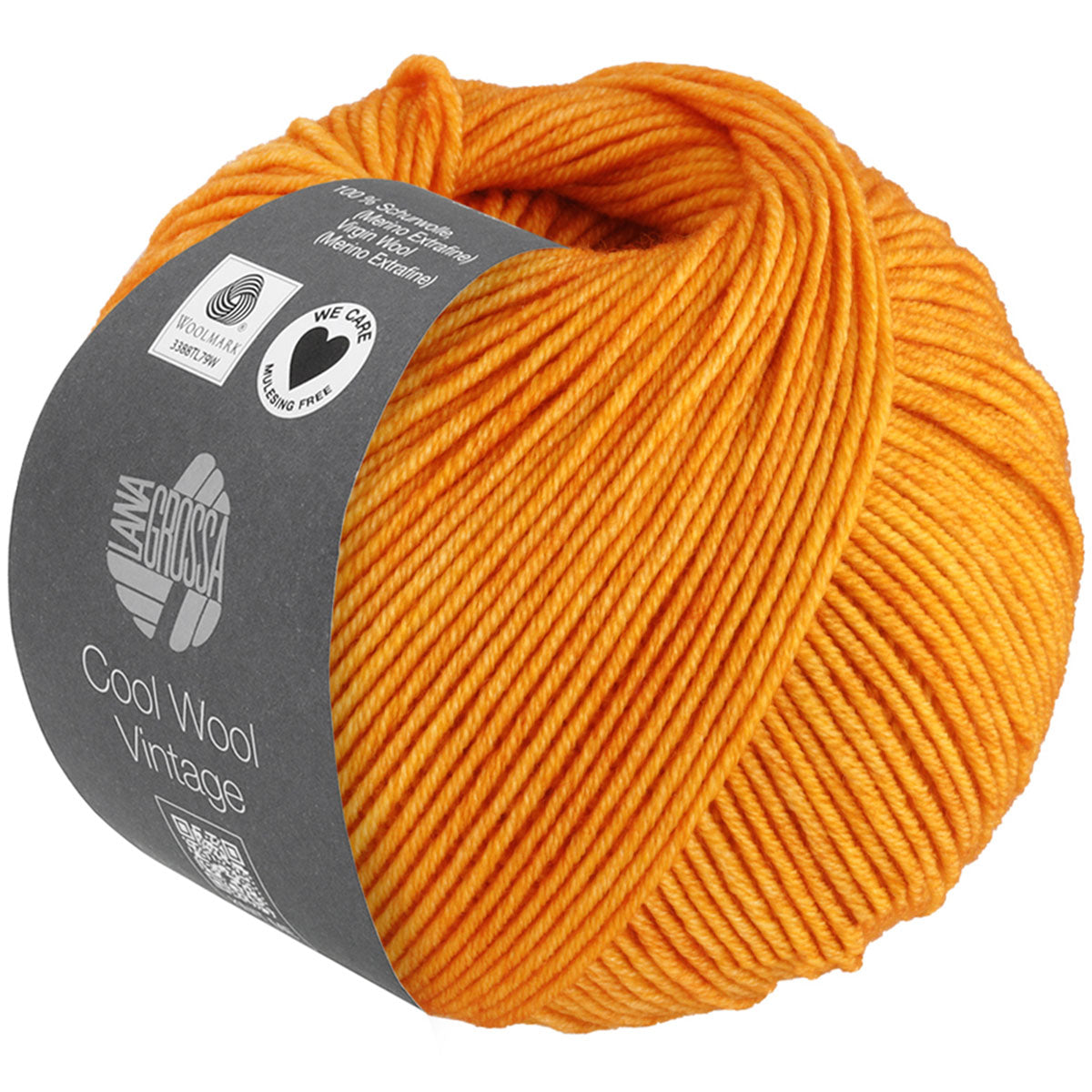Lana Grossa Premium Cool Wool Vintage Yarn in Stunning 7375 Orange