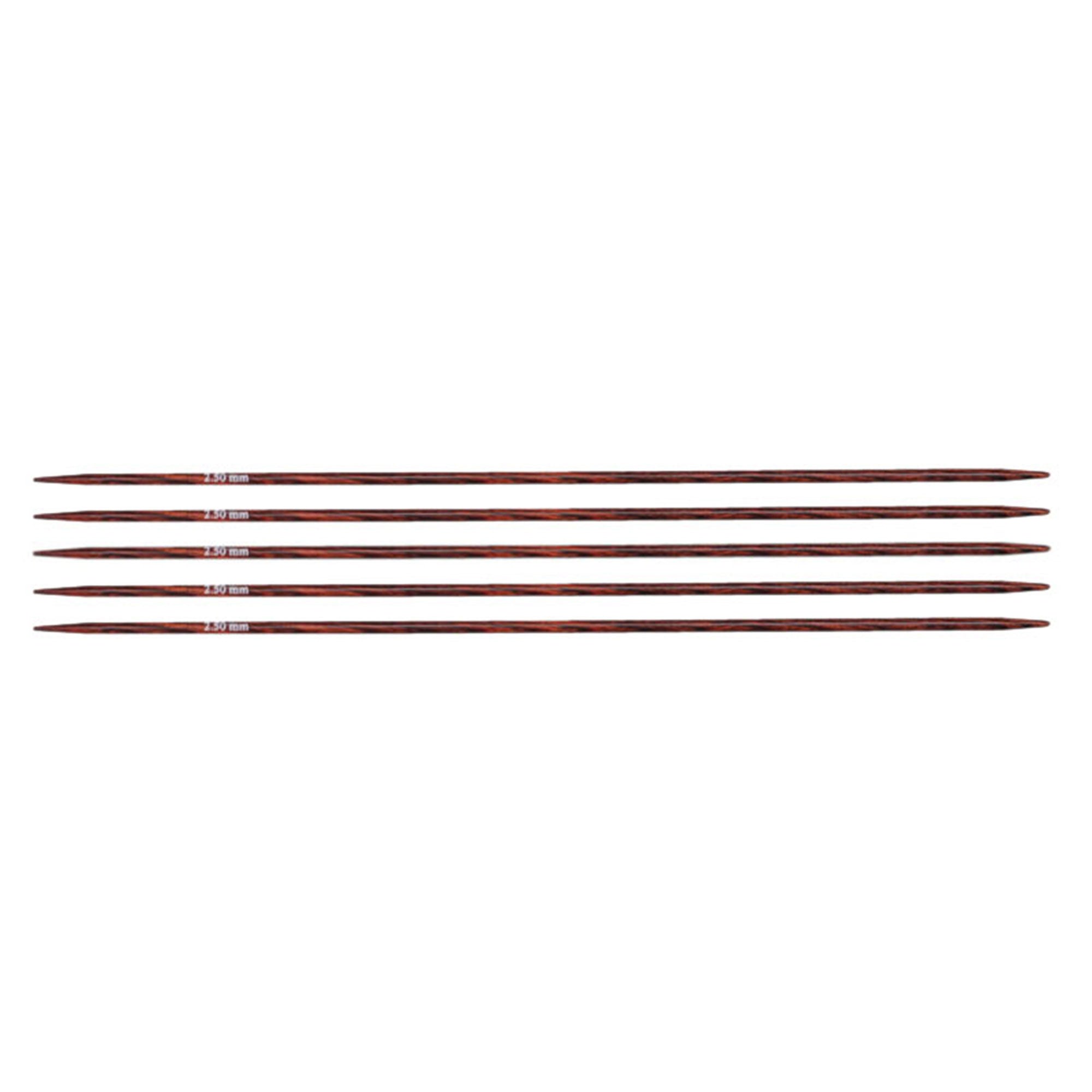 KnitPro Dreamz Double Point Needles - Ideal for All Yarns, US 1.5 - 6 (2.5mm) Burgundy Rose