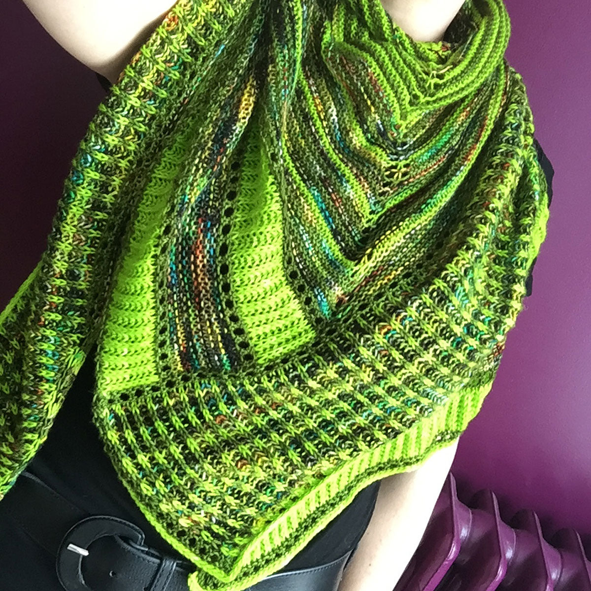 Julie Knits in Paris Pattern Collection - Naked Dandy Triangular Shawl Pattern - PDF Download