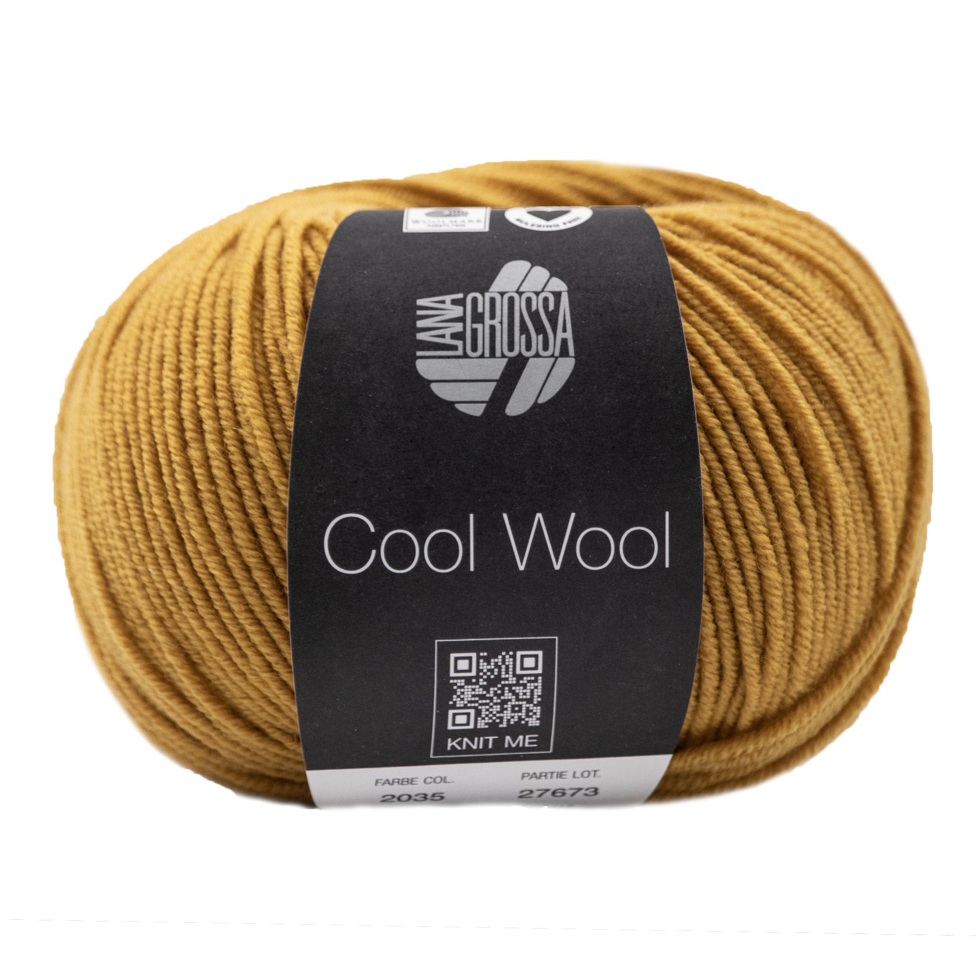 Lana Grossa Premium Cool Wool Yarn - 2035 Honey Yellow