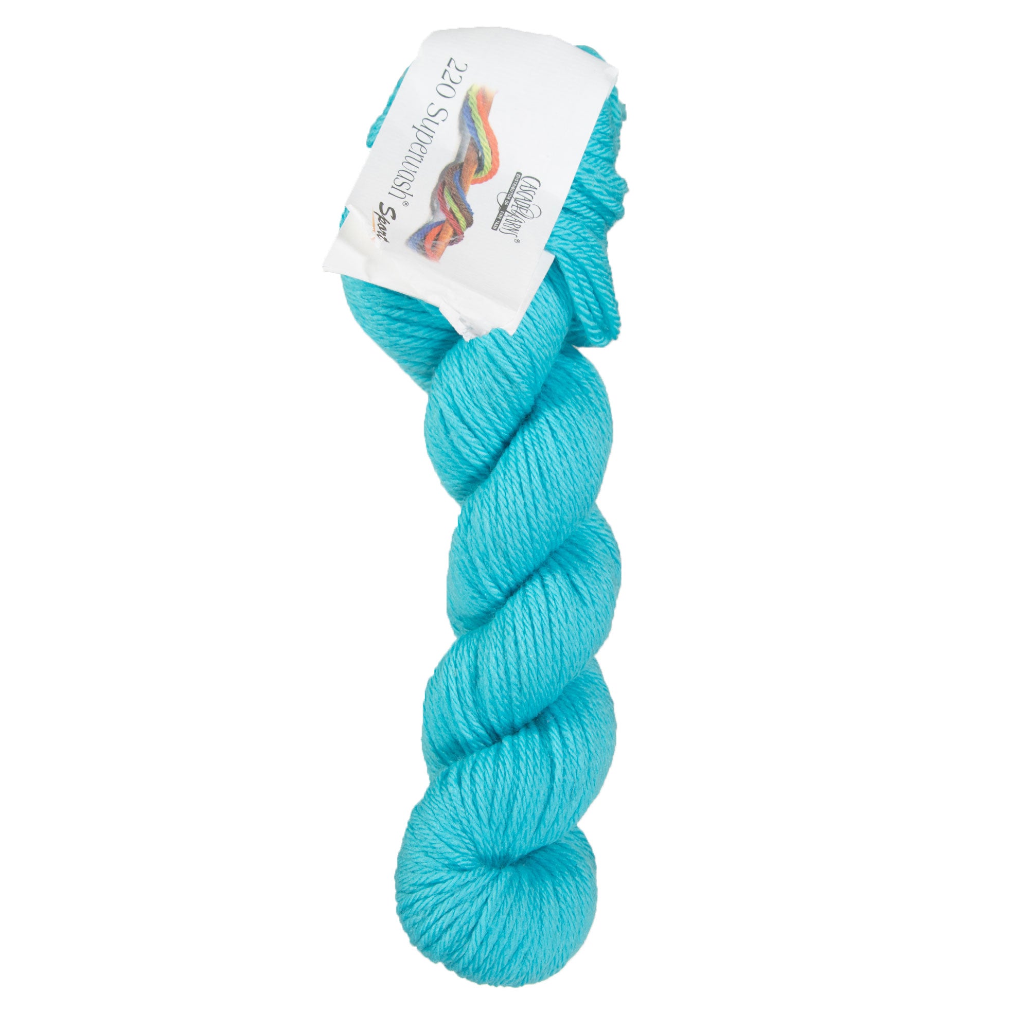 Cascade Yarns 220 Superwash Sport Yarn in Stunning 0293 Peacock Blue - Ideal for Non - Felting Projects