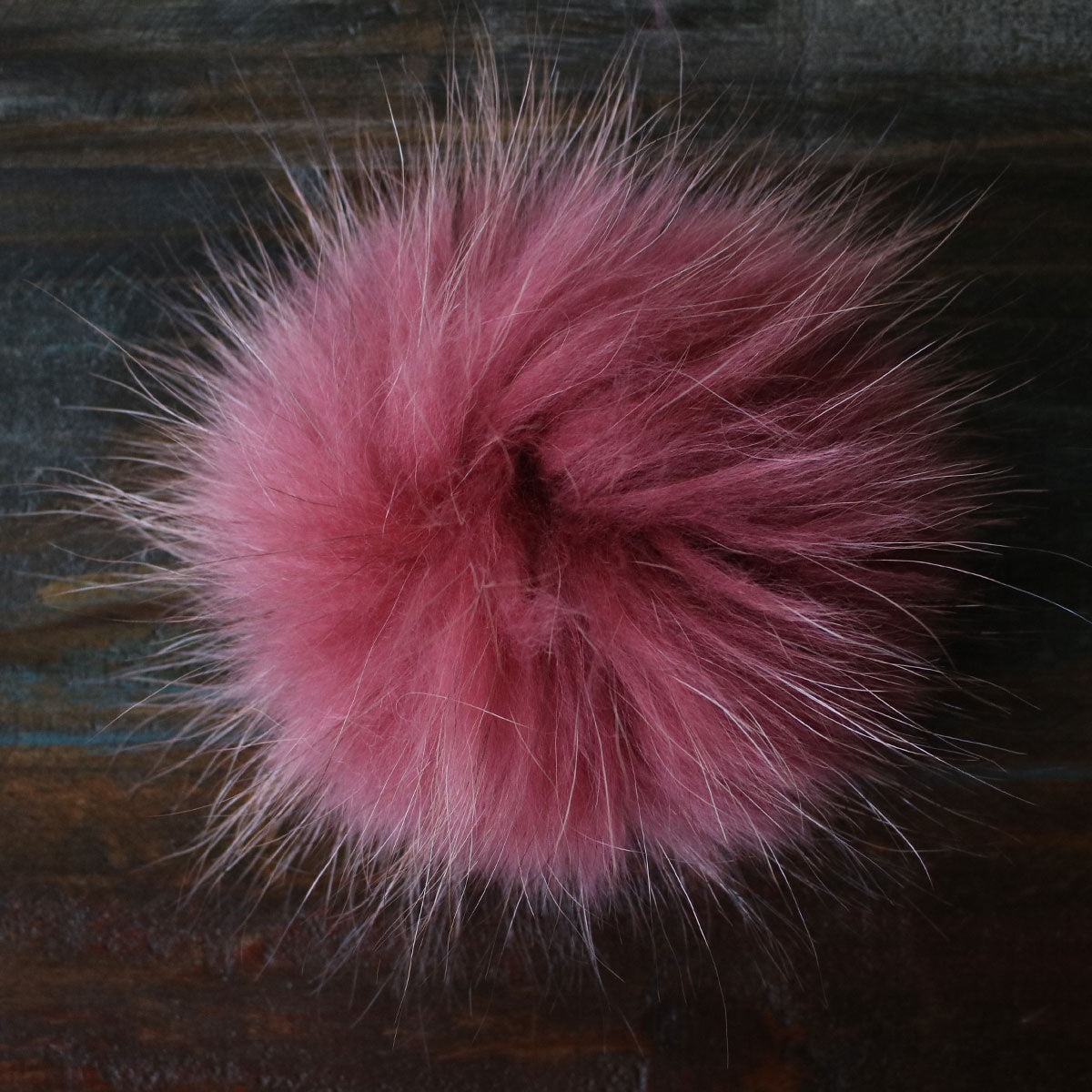 Jimmy Beans Wool Soft Real Fur Pink Pom Poms with Snap (6 Pack)