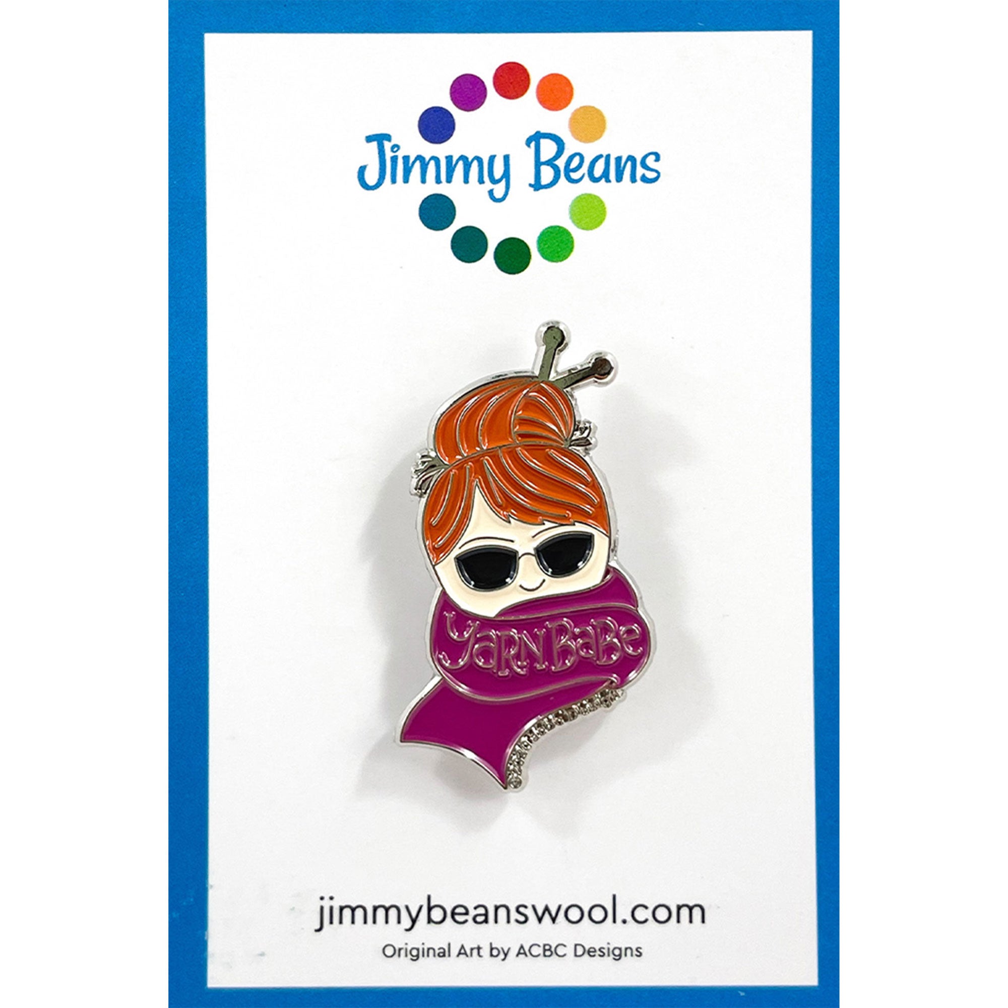 Hot Deal! Gold Plated Personalized Jimmy Beans Wool Yarn Babe Pins - Mauve Scarf Style