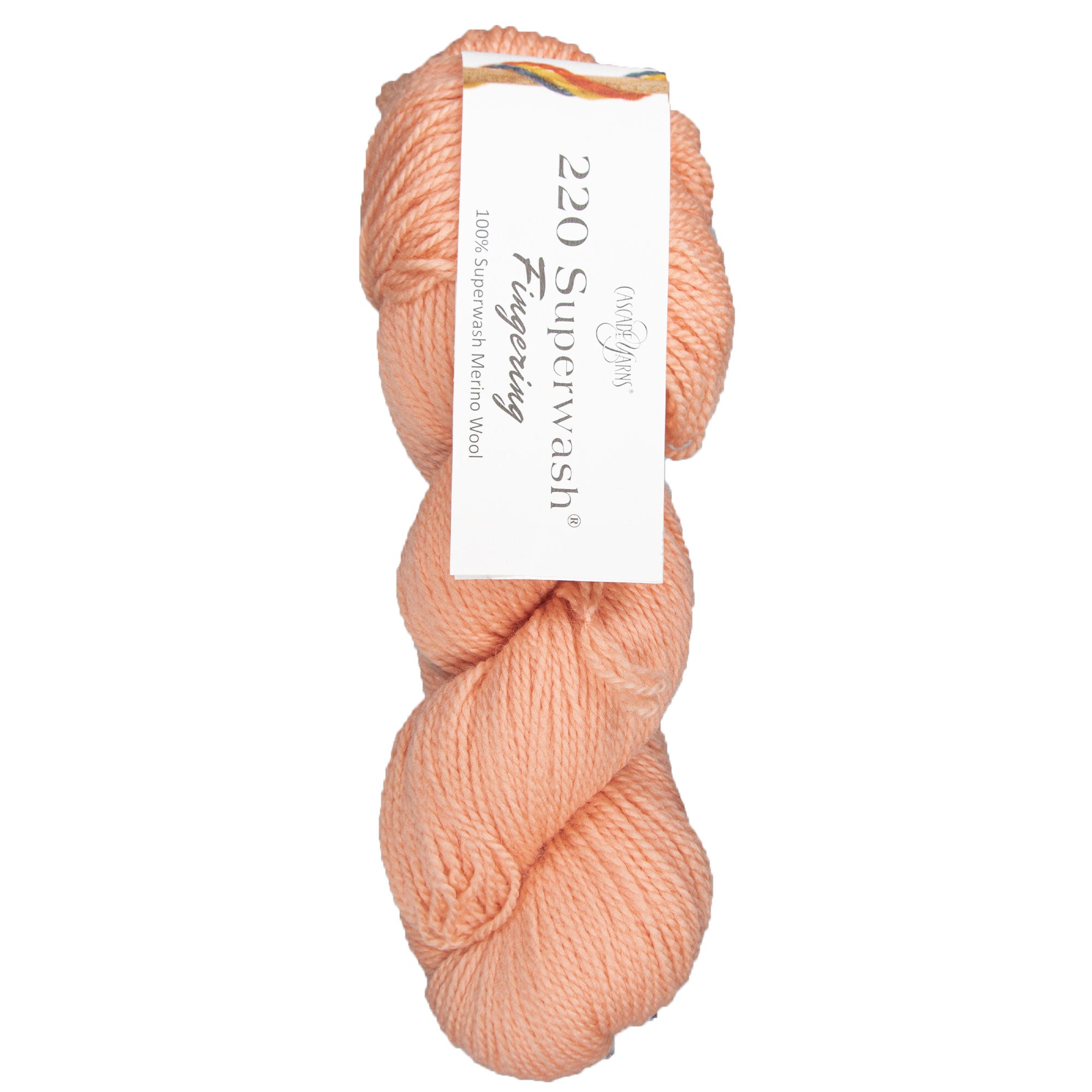 Cascade Yarns 220 Superwash Fingering Yarn - 121 Apricot Ice for Beautiful Knit Accessories