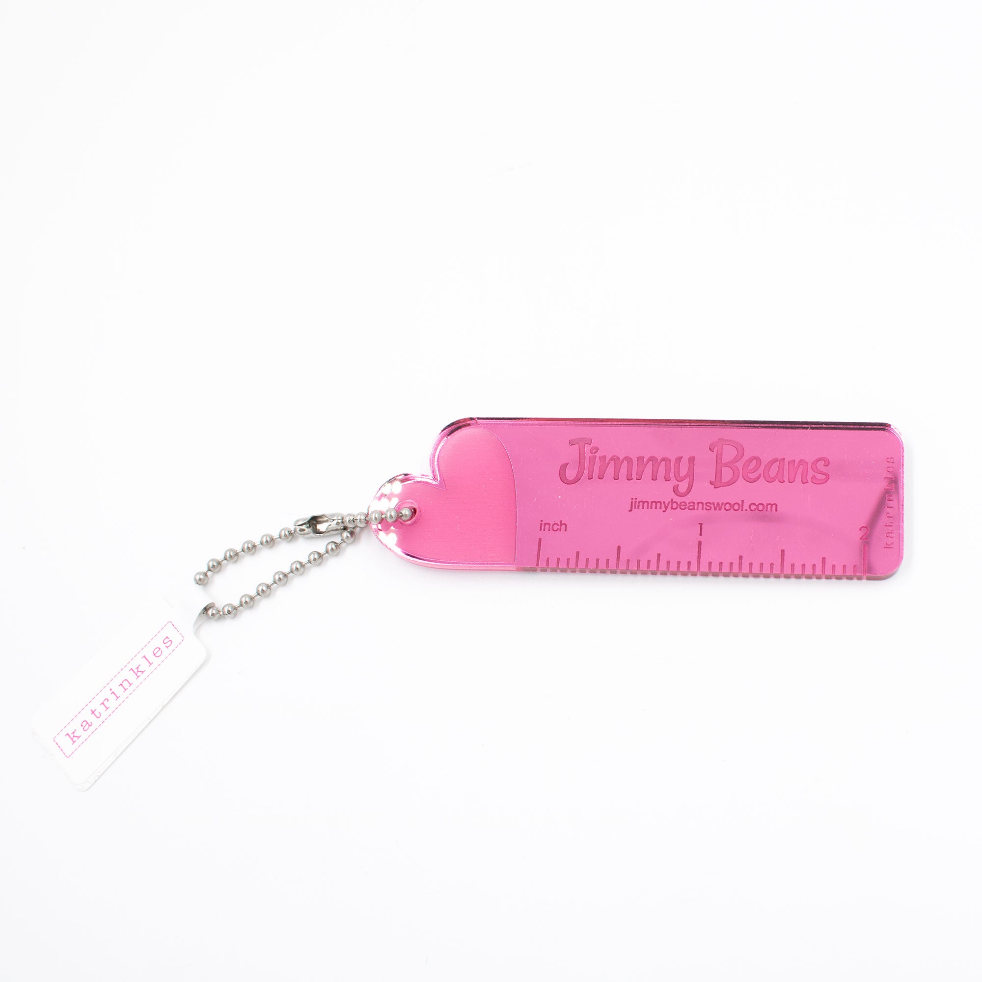Katrinkles Fobs - Jimmy Beans 2 Eye - Catching Pink Acrylic Heart Keychain