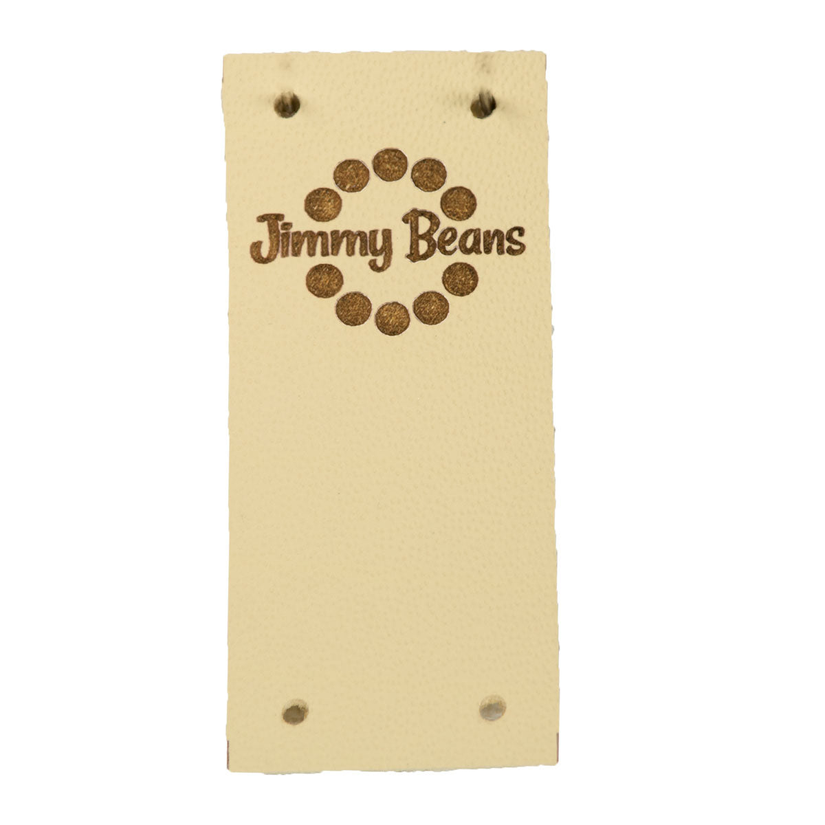 Exclusive Jimmy Beans Logo Center - Fold Leather Labels for Handmade Garments