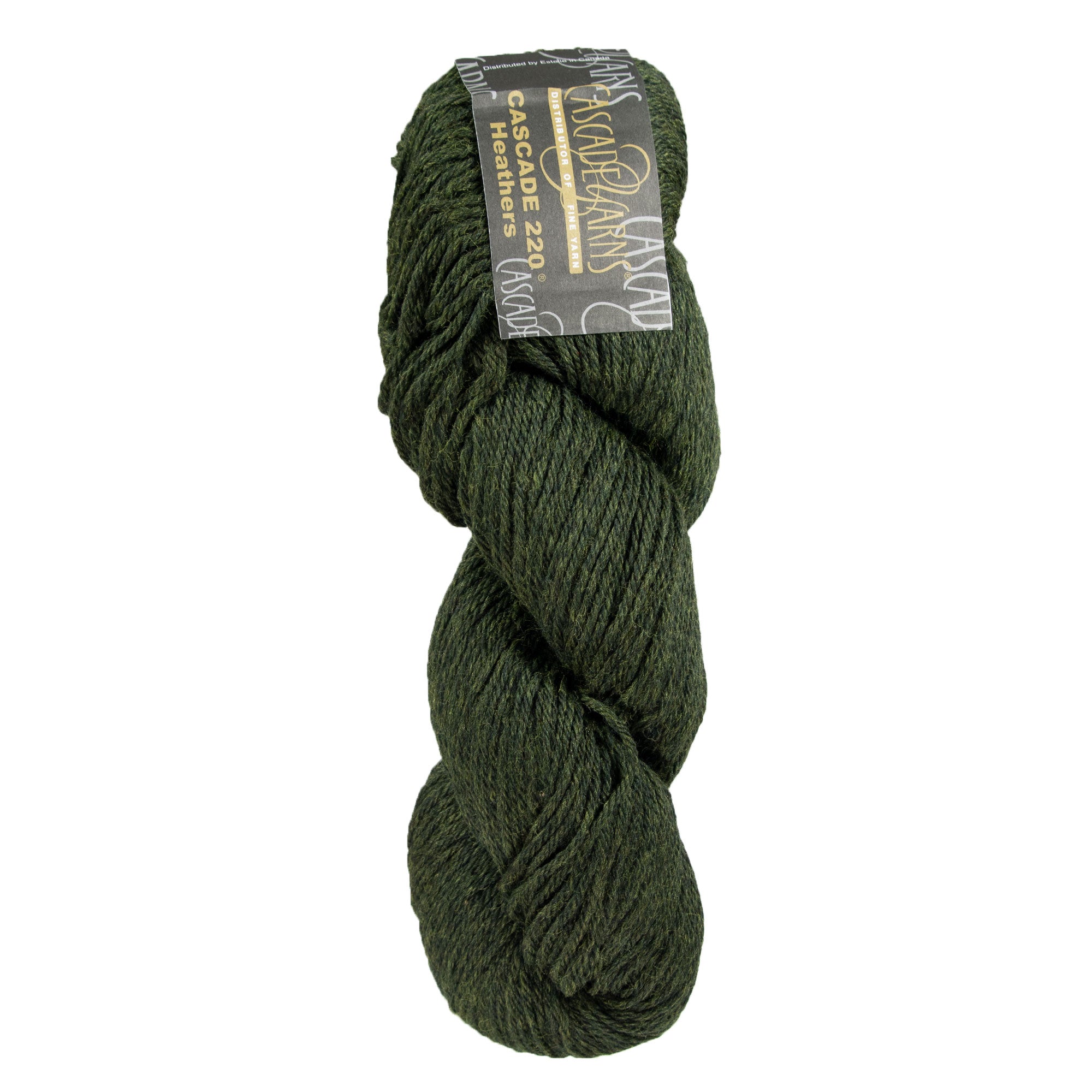 Cascade 220 Worsted-Weight Yarn - 9448 Olive Heather: 100% Pure Peruvian Highland Wool