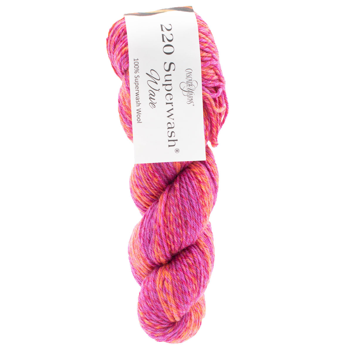 Cascade Yarns 220 Superwash Wave DK-Weight Yarn - 126 Wildberry Sorbet with Stunning Color Shift