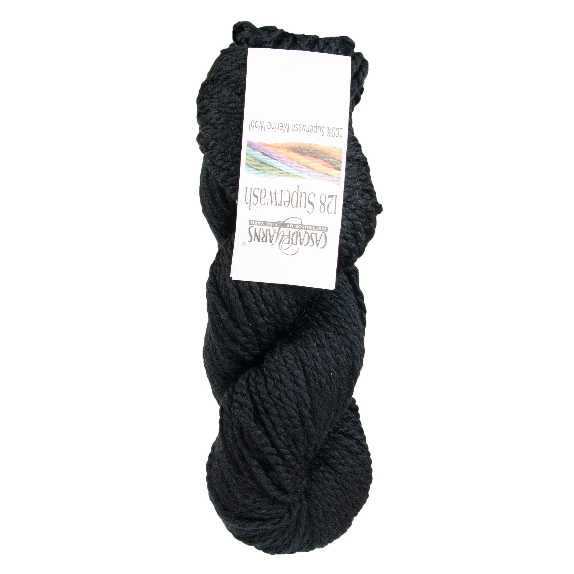 Cascade Yarns 128 Superwash Bulky Merino Wool Yarn - 815 Black