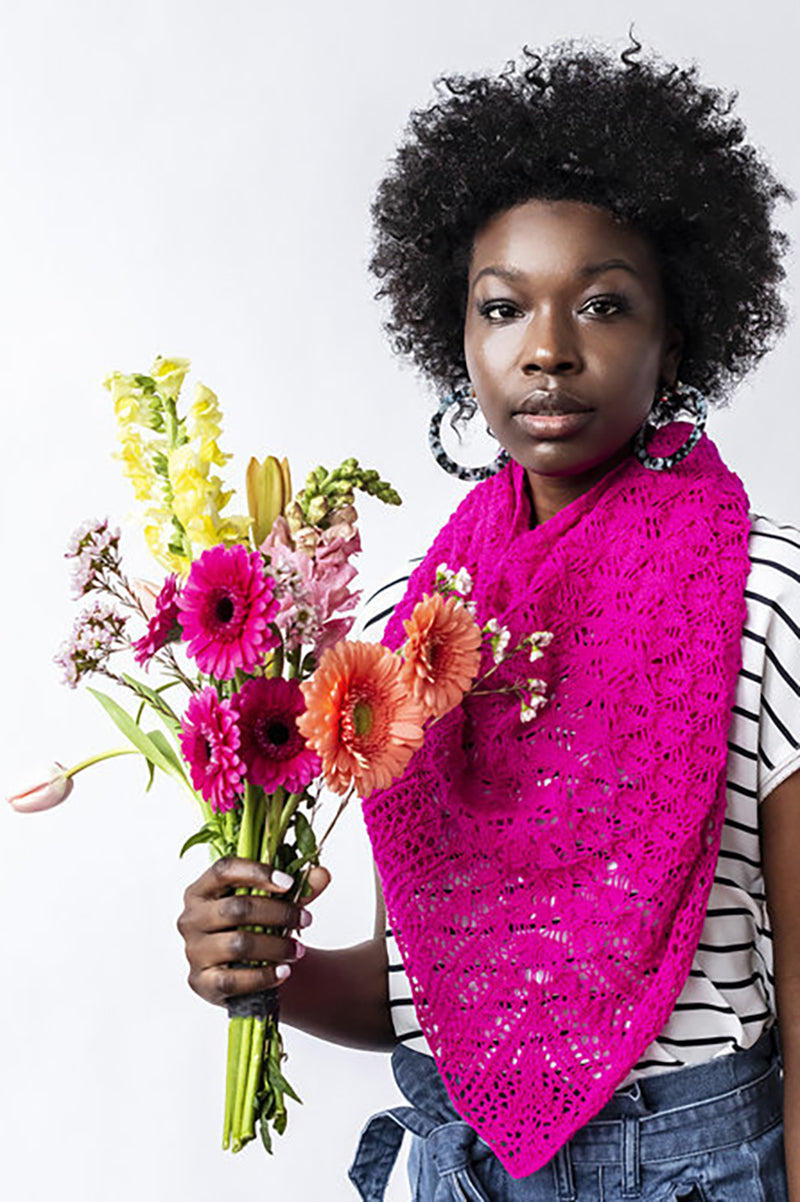 Kelbourne Woolens Exclusive Parquet Pattern Collection - Triangular Lace Shawl PDF Download
