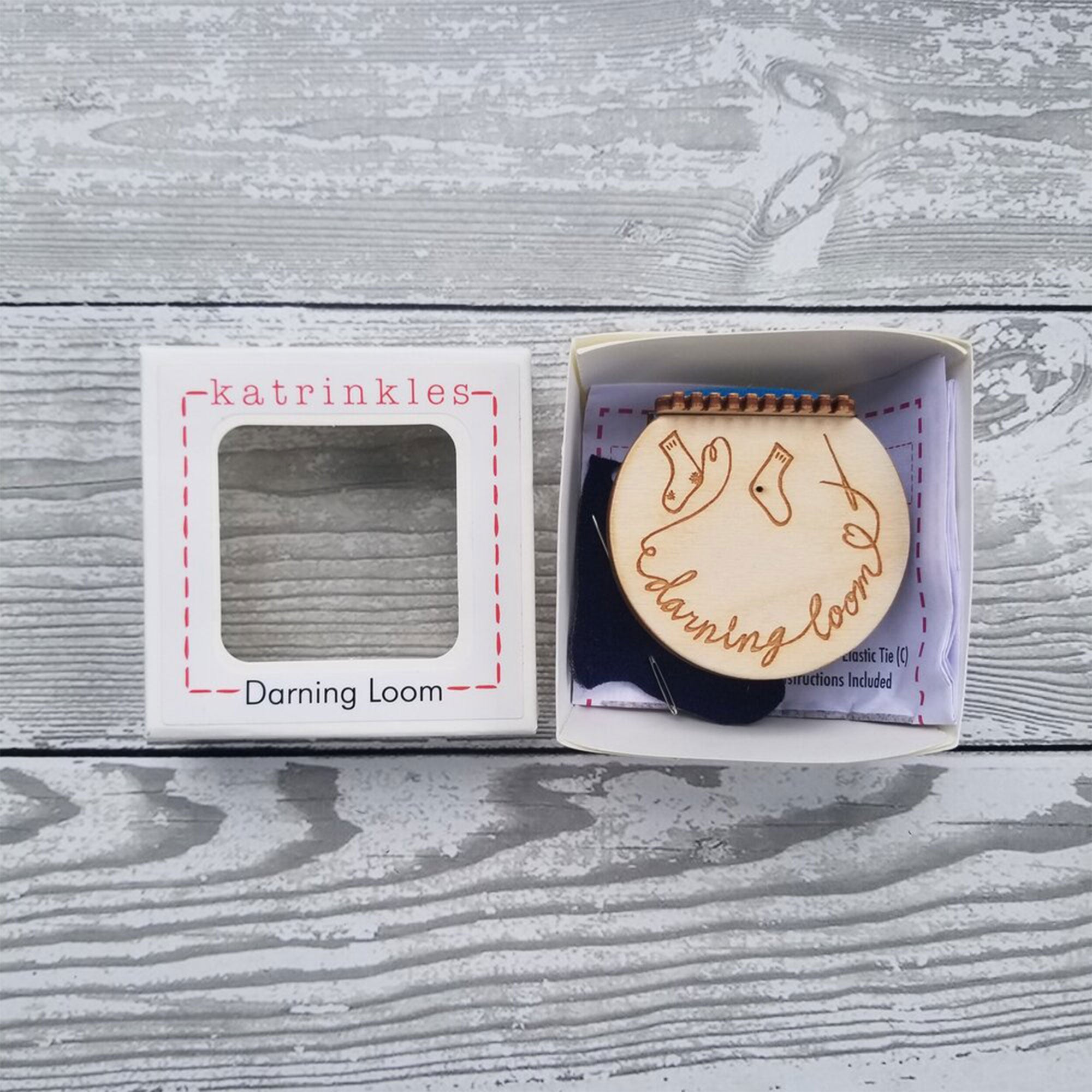 Original Katrinkles Darning and Mending Loom Kit - Ideal for Fixing Garments and Socks