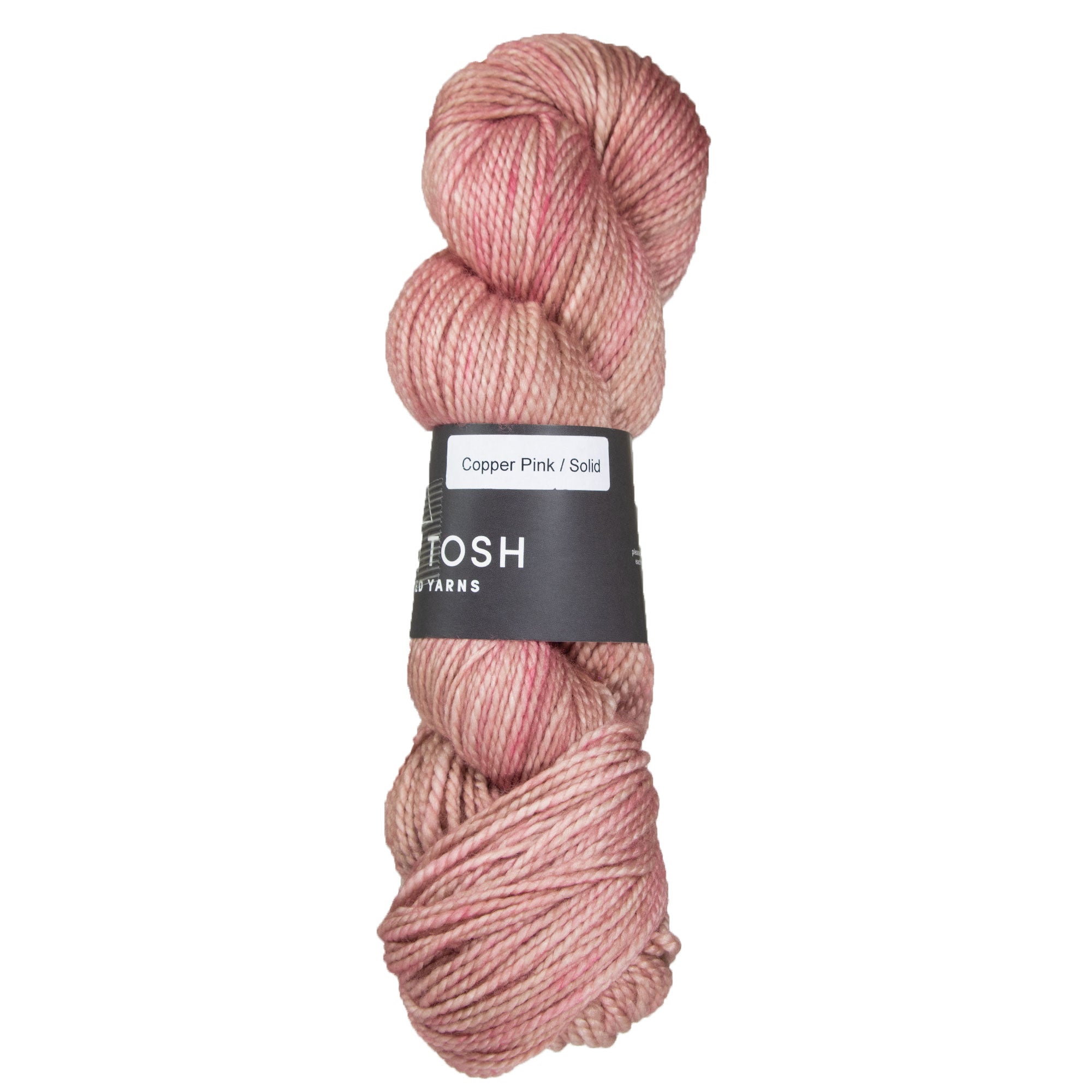 Madelinetosh Farm Twist Hand - Dyed Wool Yarn in Copper Pink Solid Shade