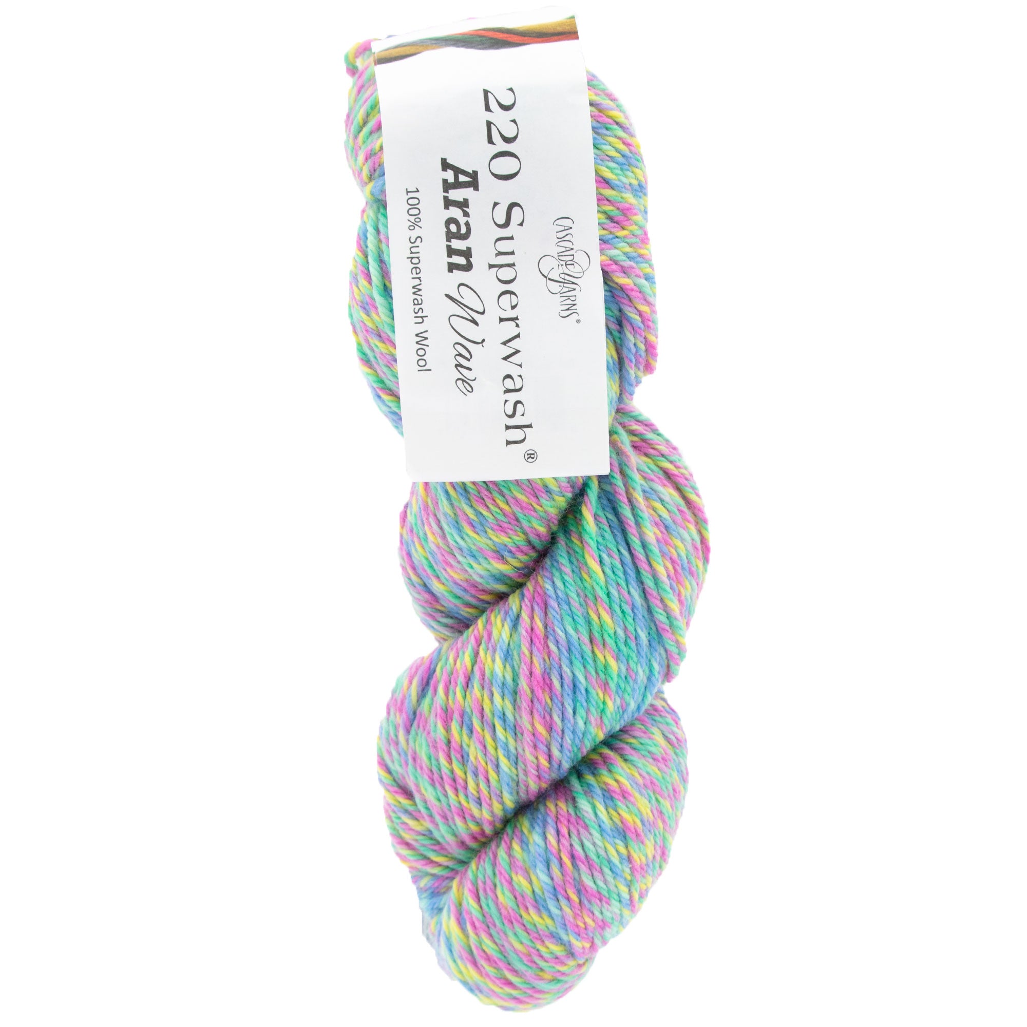 Cascade Yarns 220 Superwash Aran Wave Yarn - 120 Springtime: Color - Shifting Aran - Weight Yarn