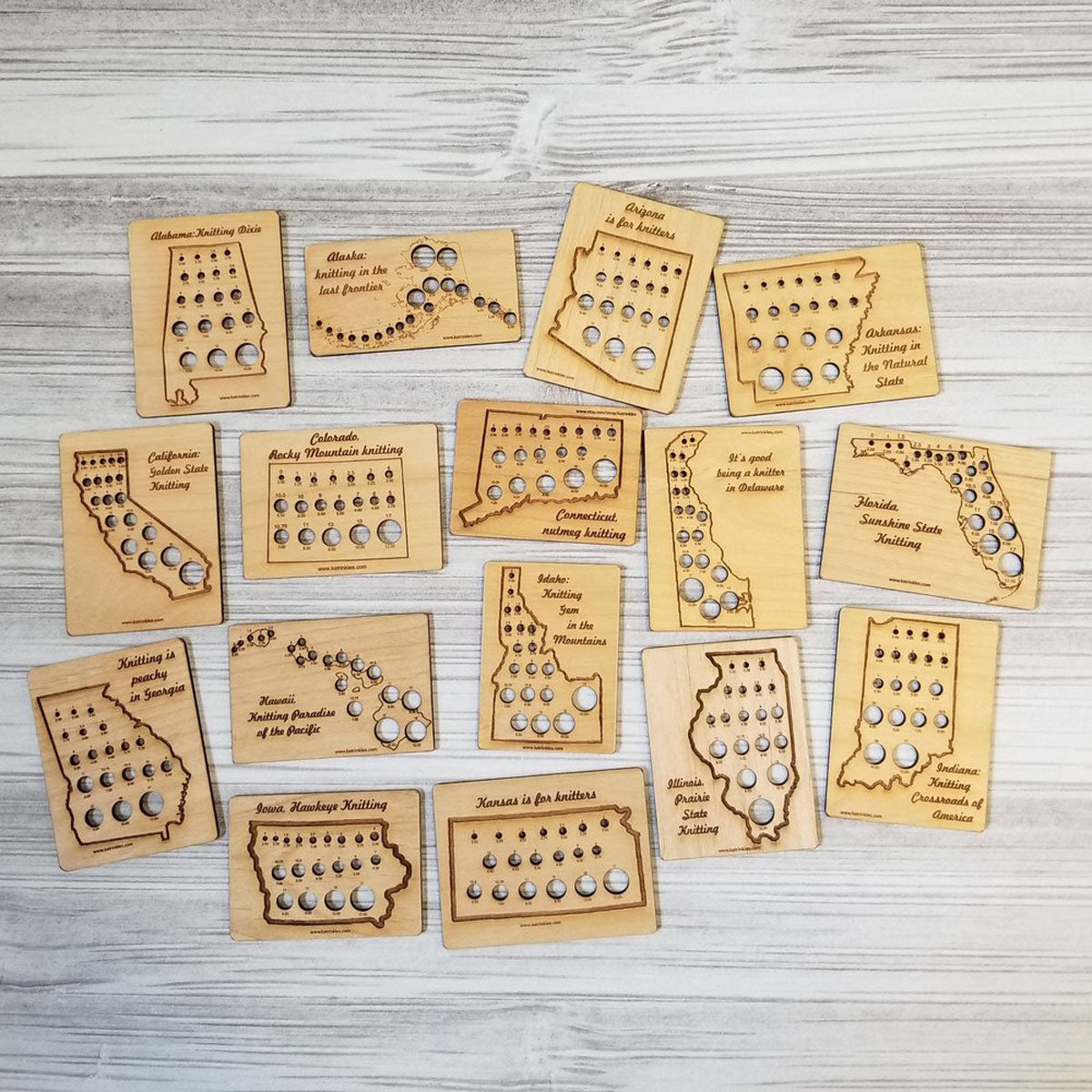 Unique Katrinkles Jimmy Beans Wool Logo Needle Gauge - Nevada for Knitters