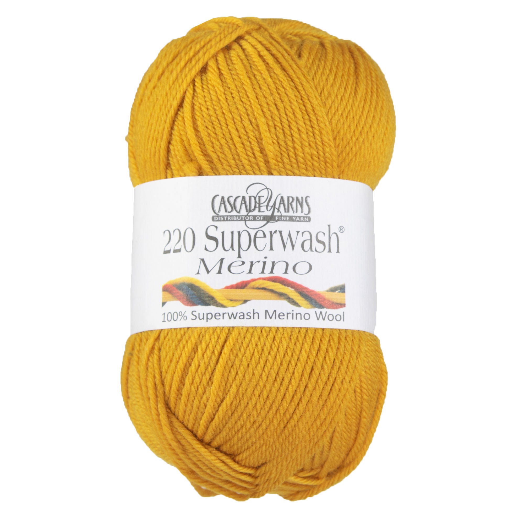 Cascade Yarns 220 Superwash Merino Yarn - Premium 100 - gram Hank in 005 Golden Yellow