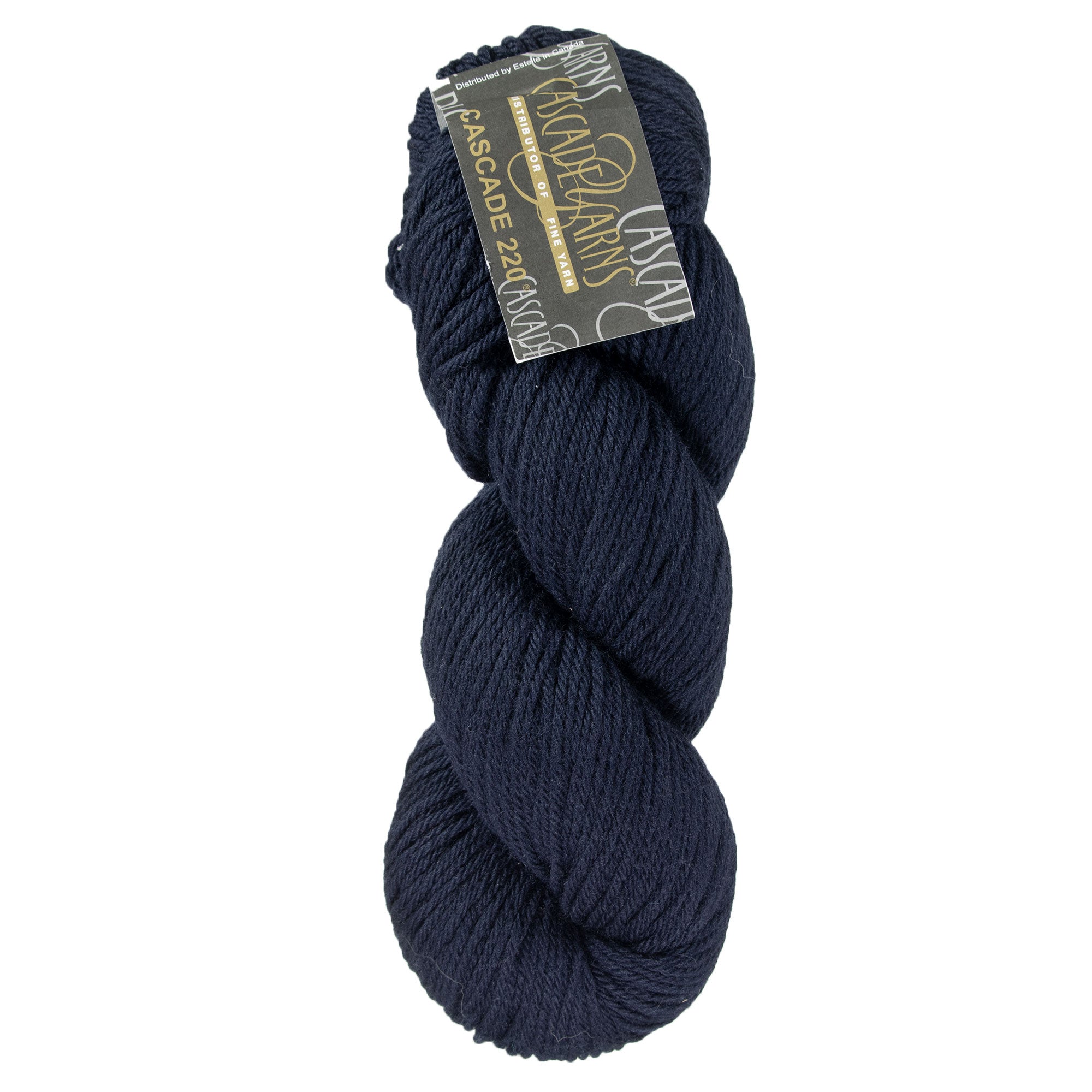 Cascade 220 Premium Yarn - 8393 Dark Navy, Ideal for Multiple Crafts