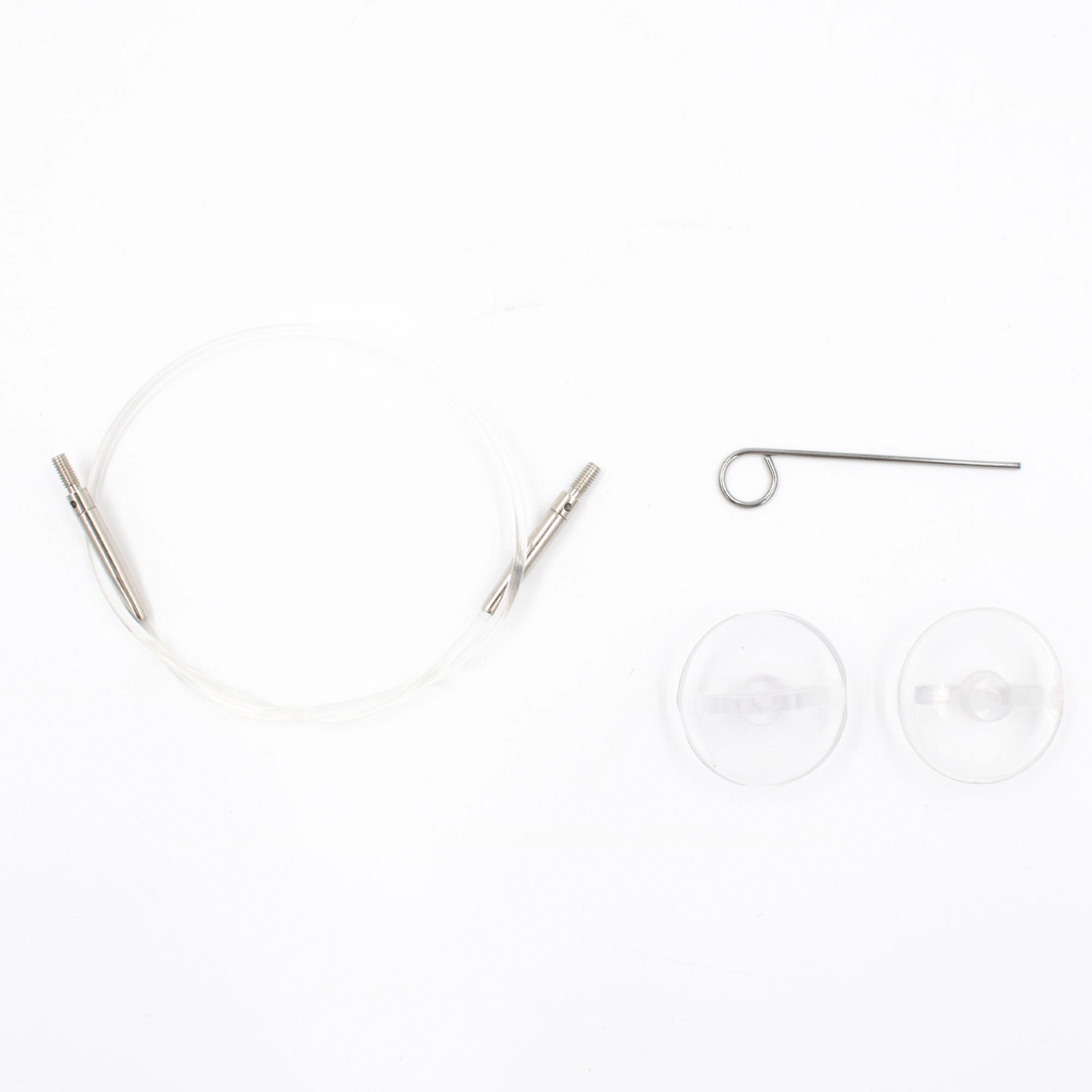 LYKKE Crafts High - Quality Interchangeable Needle Cords - Clear - 24/60 cm [Compatible with 5 Tips]