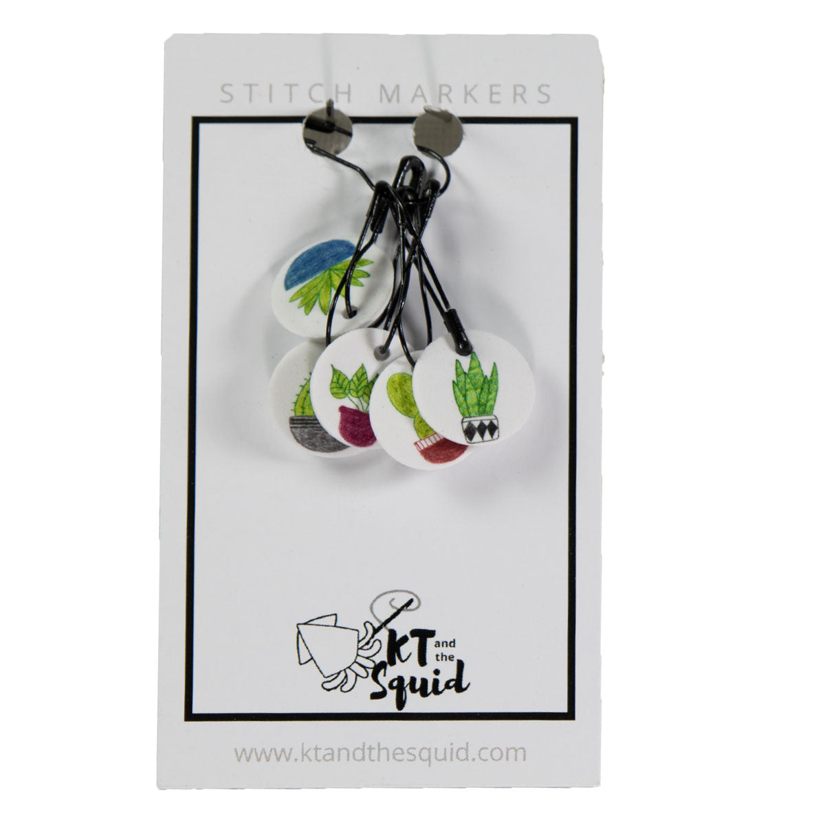 KT and the Squid Handmade Acrylic Plant-themed Stitch Markers