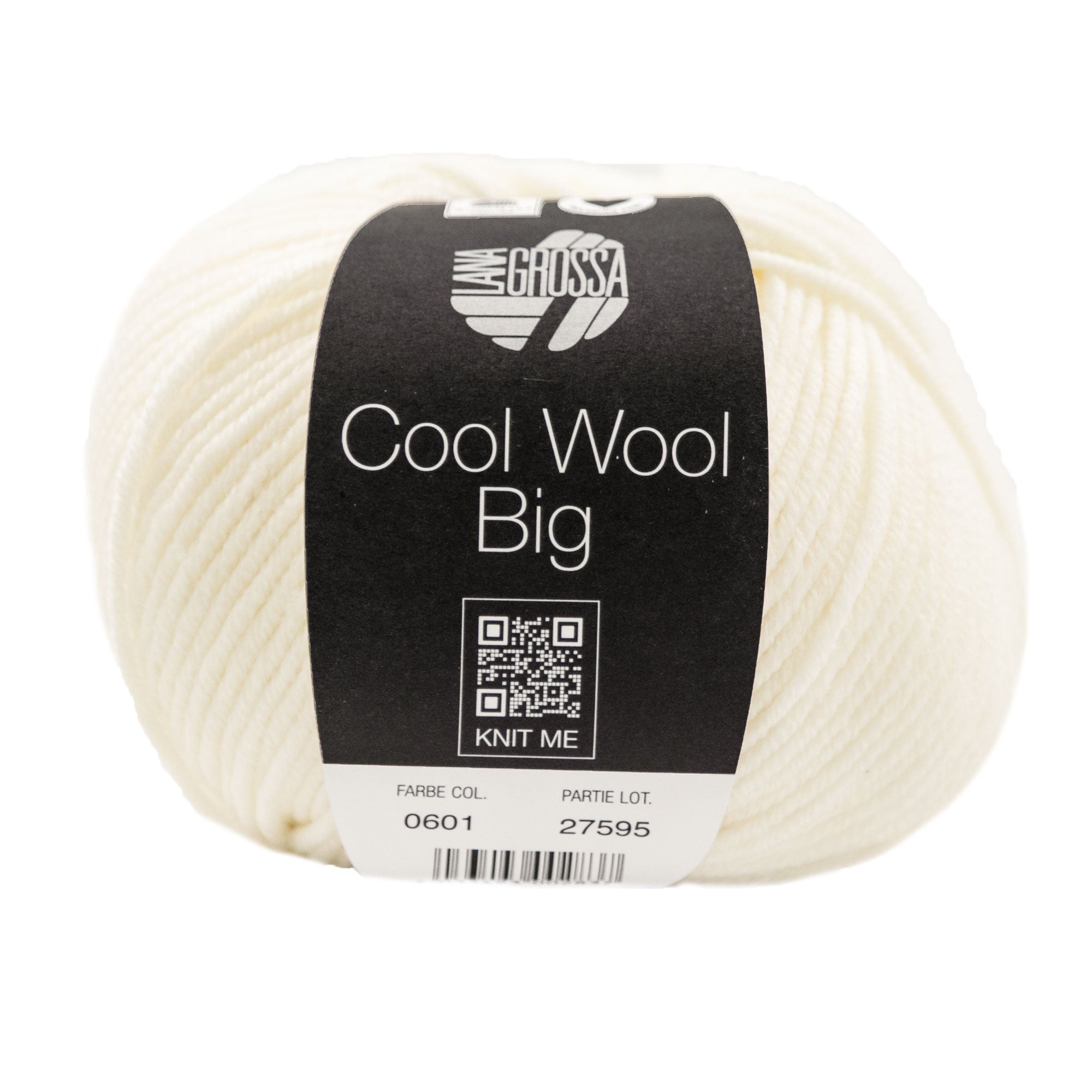 Lana Grossa Premium Cool Wool Big Yarn - 0601 Off White for Stunning Handicrafts