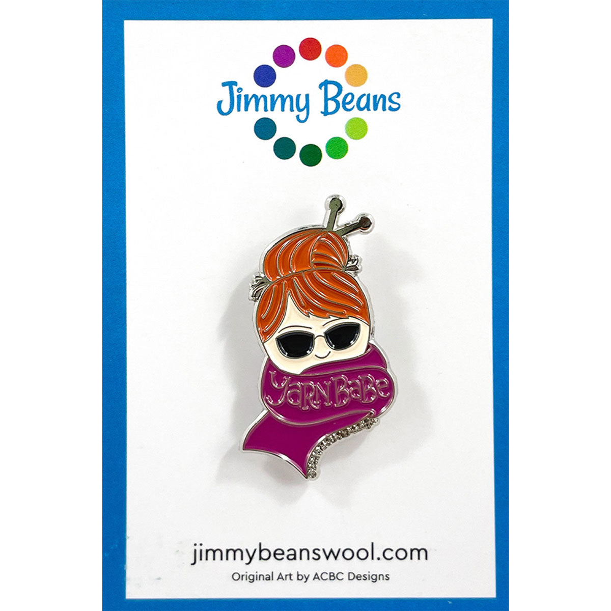 Hot Deal! Gold Plated Personalized Jimmy Beans Wool Yarn Babe Pins - Mauve Scarf Style