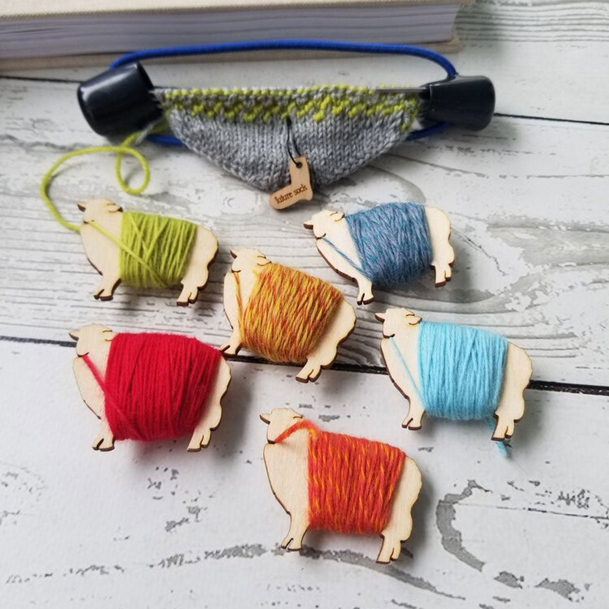Adorable Small Katrinkles Sheep Bobbins for Fair Isle Color Work