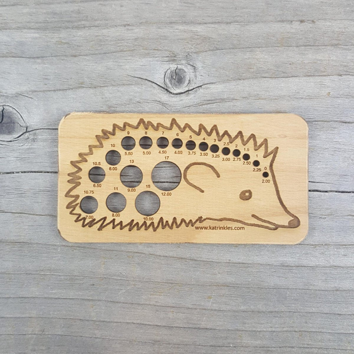 Katrinkles Hedgehog-themed Animal Knitting Needle Gauge for Precise Knitting