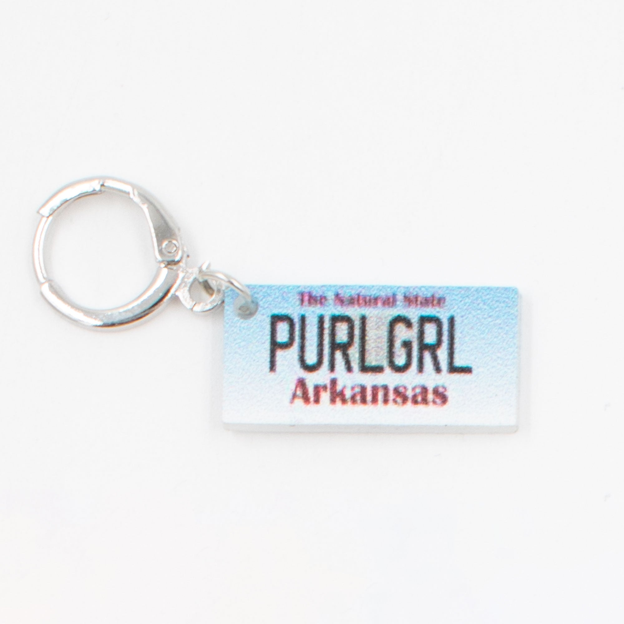 Jimmy Beans Wool Arkansas State Stitch Markers - Commemorative USA Road Trip Edition