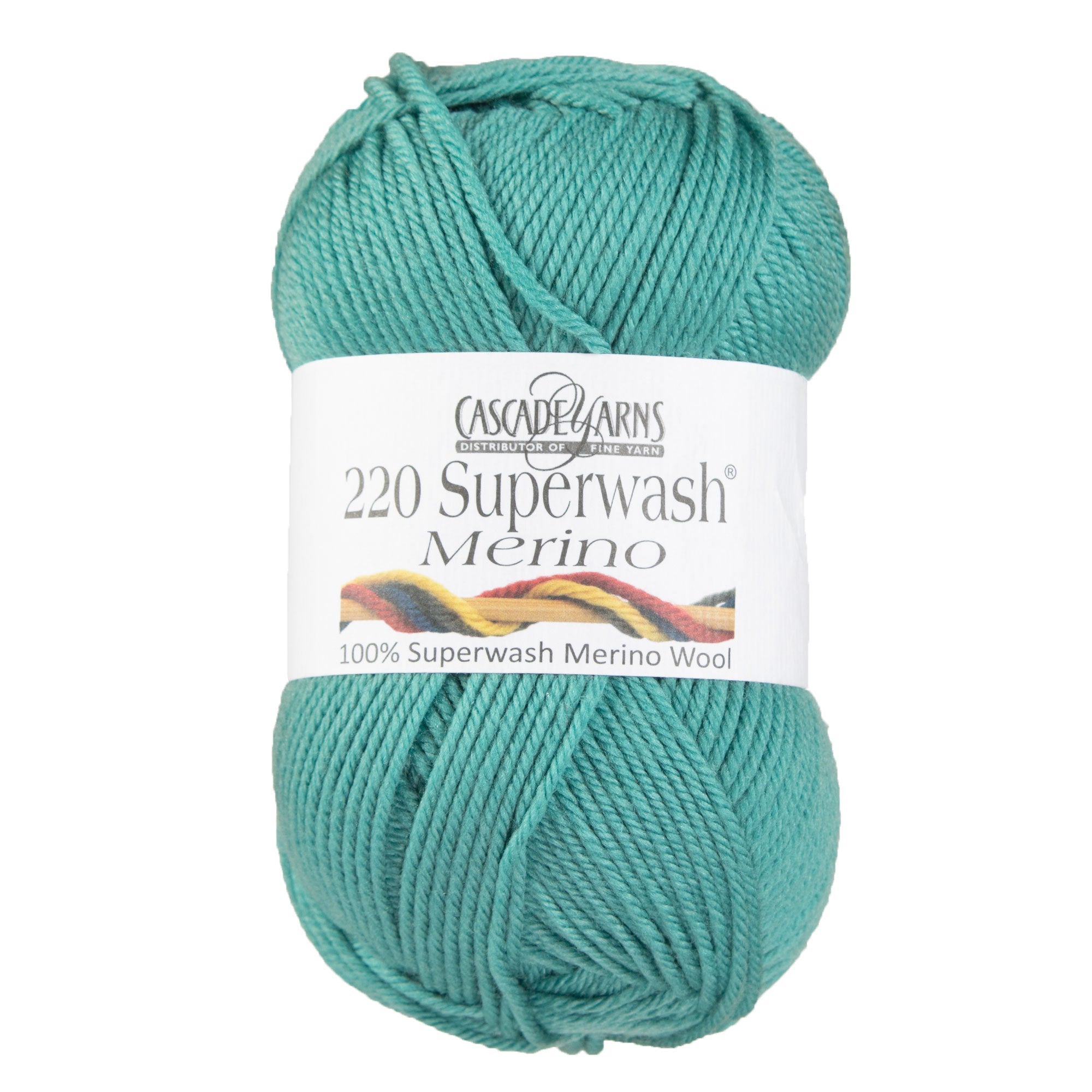 Cascade Yarns 220 Superwash Merino Yarn - Premium 100g Hank in Stunning 088 Green Blue Slate