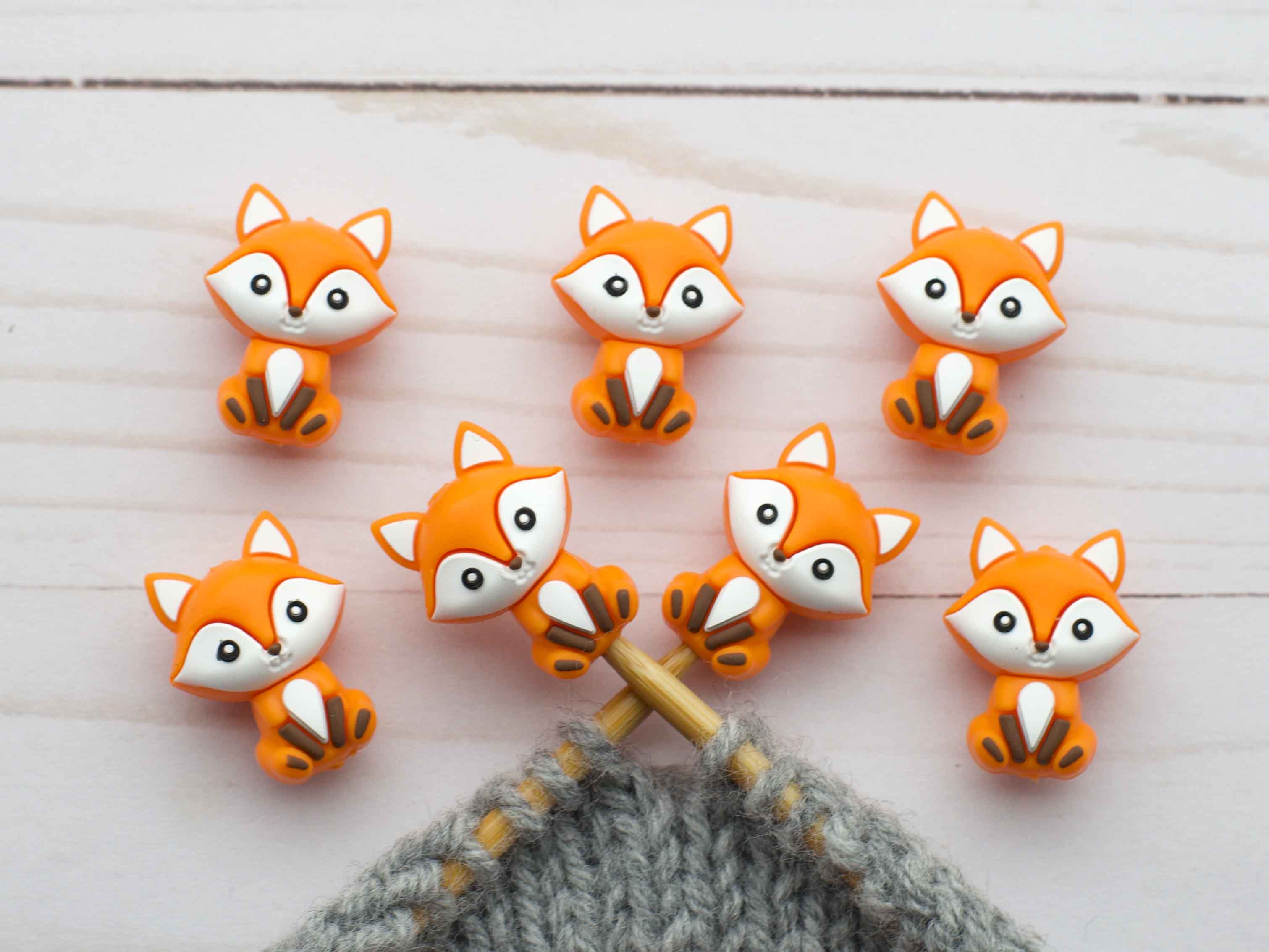 Fox & Pine Stitches Adorable Baby Fox Stitch Stoppers/ Point Protector