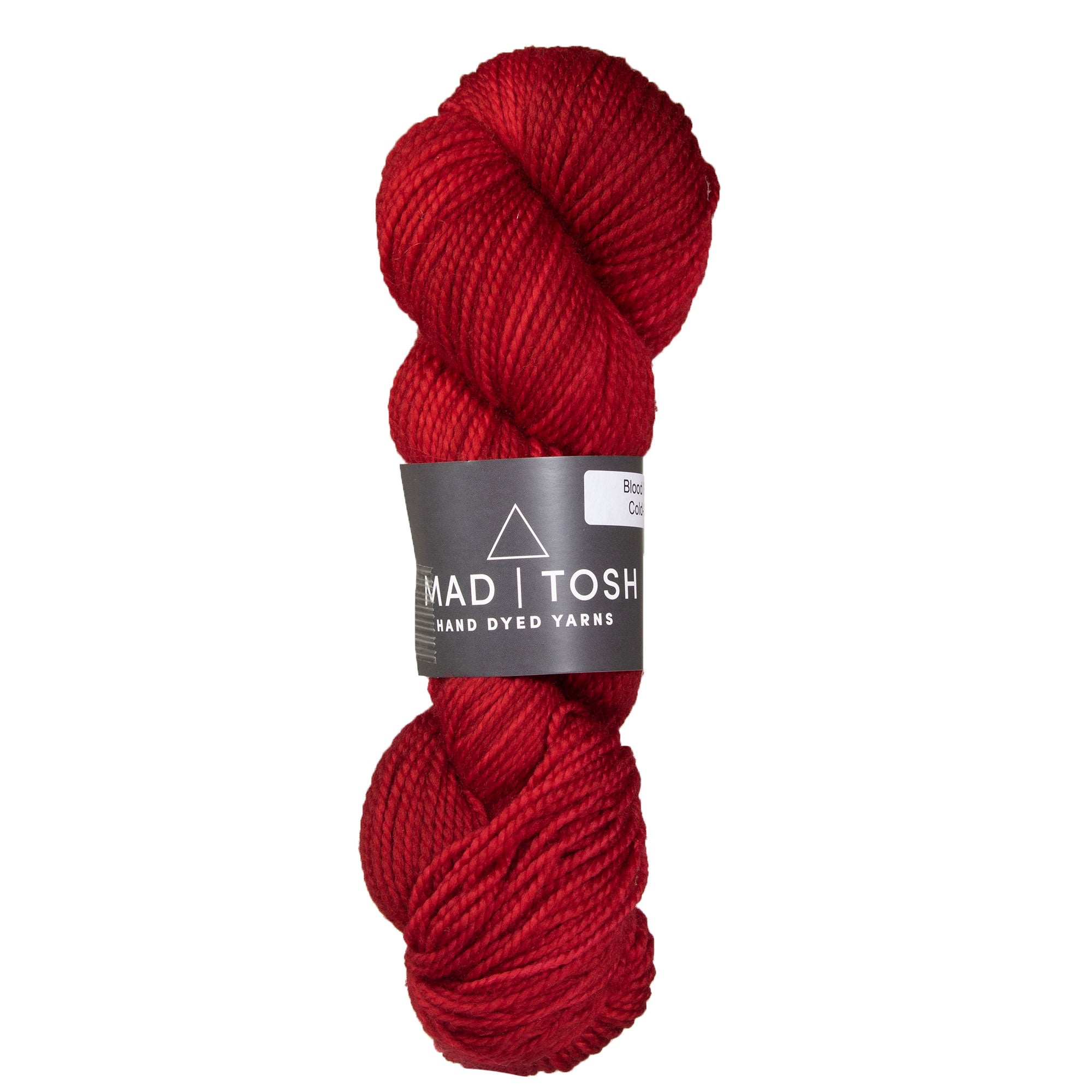Soft and Hand - dyed Madelinetosh Farm Twist Yarn in 'Blood Runs Cold' Shade