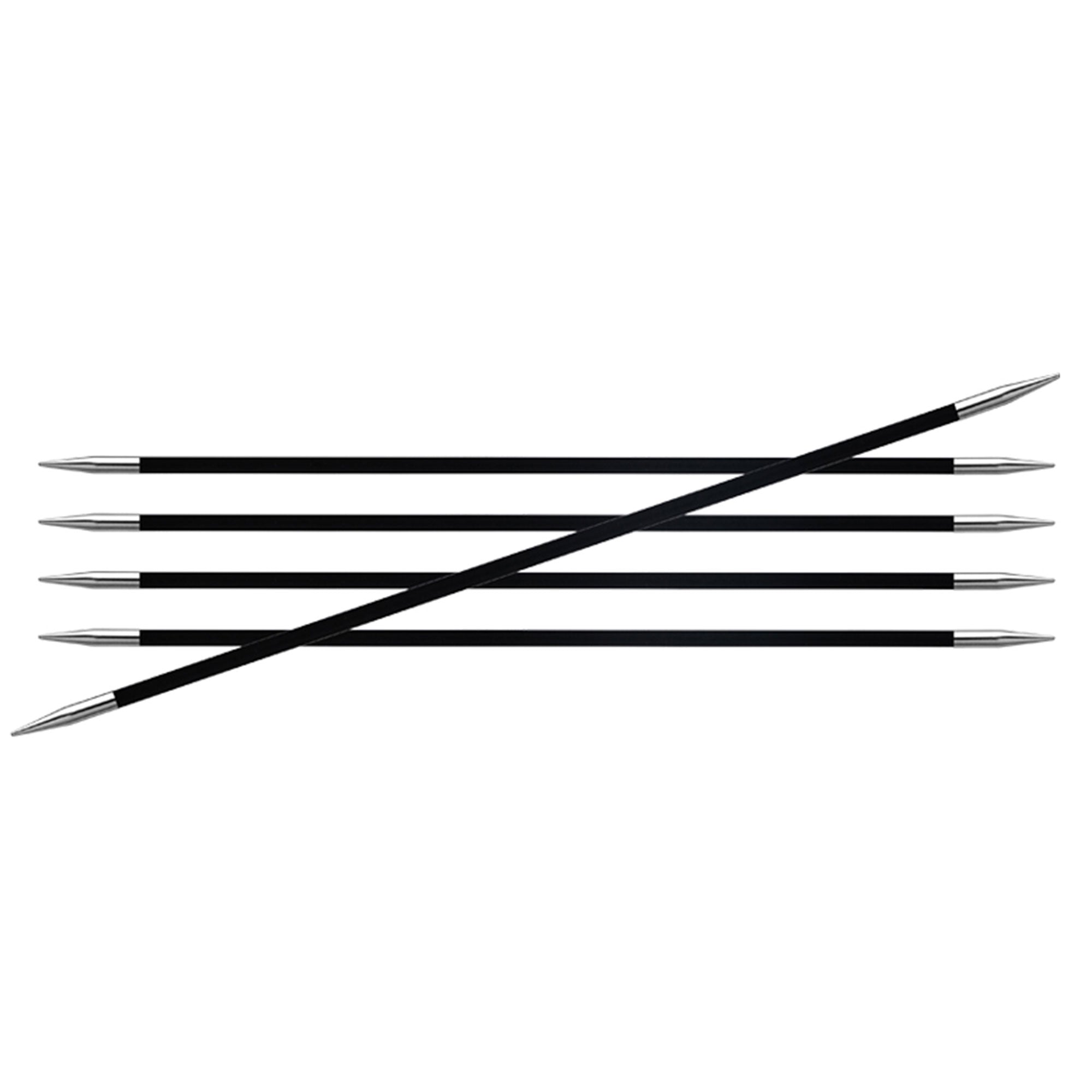 KnitPro Karbonz Double Point Needles - Premium US 6 (4.0mm) - 8 for Unmatched Knitting