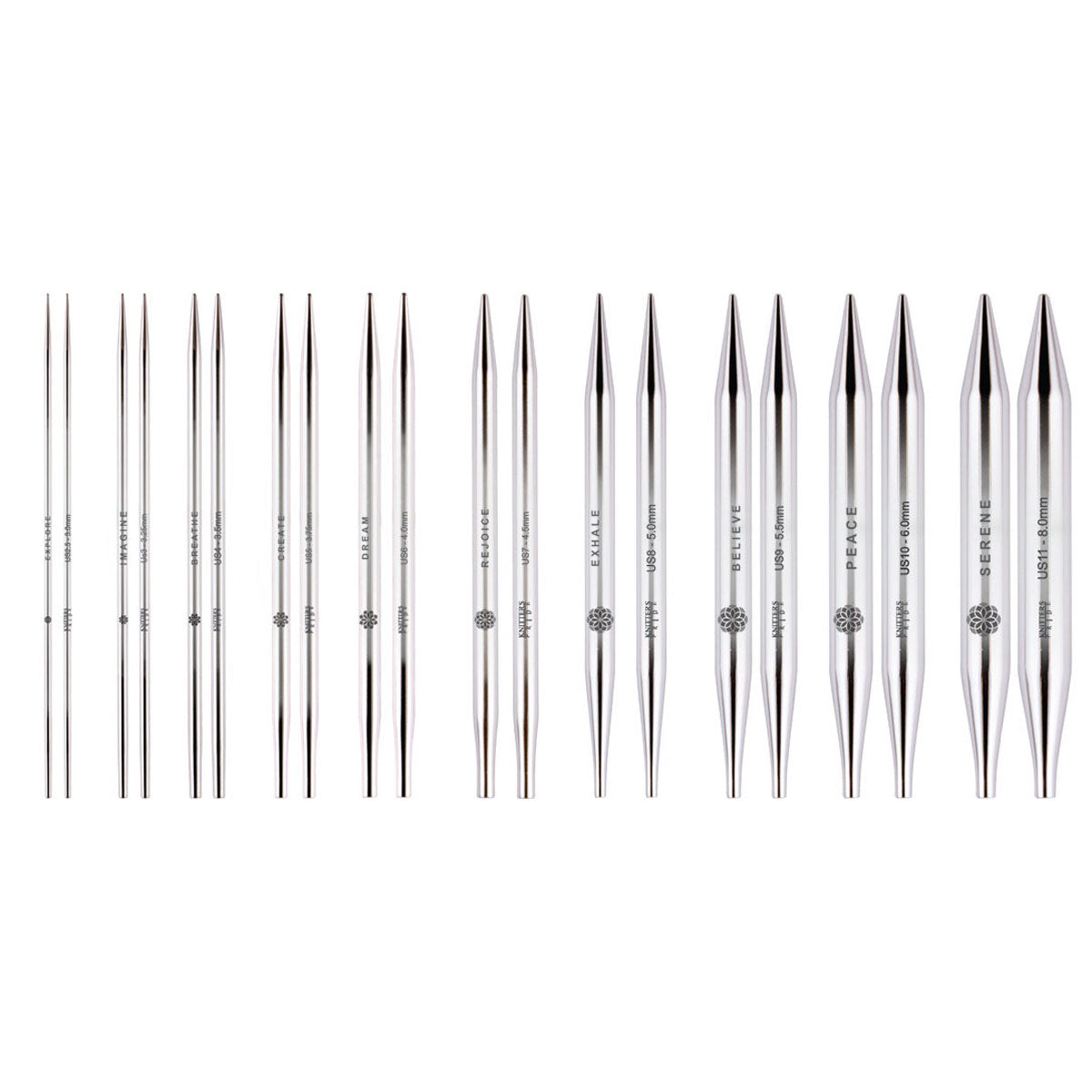 KnitPro Mindful Collection 5'' US 9 Interchangeable Lace Needle Tips - Hot Pick!