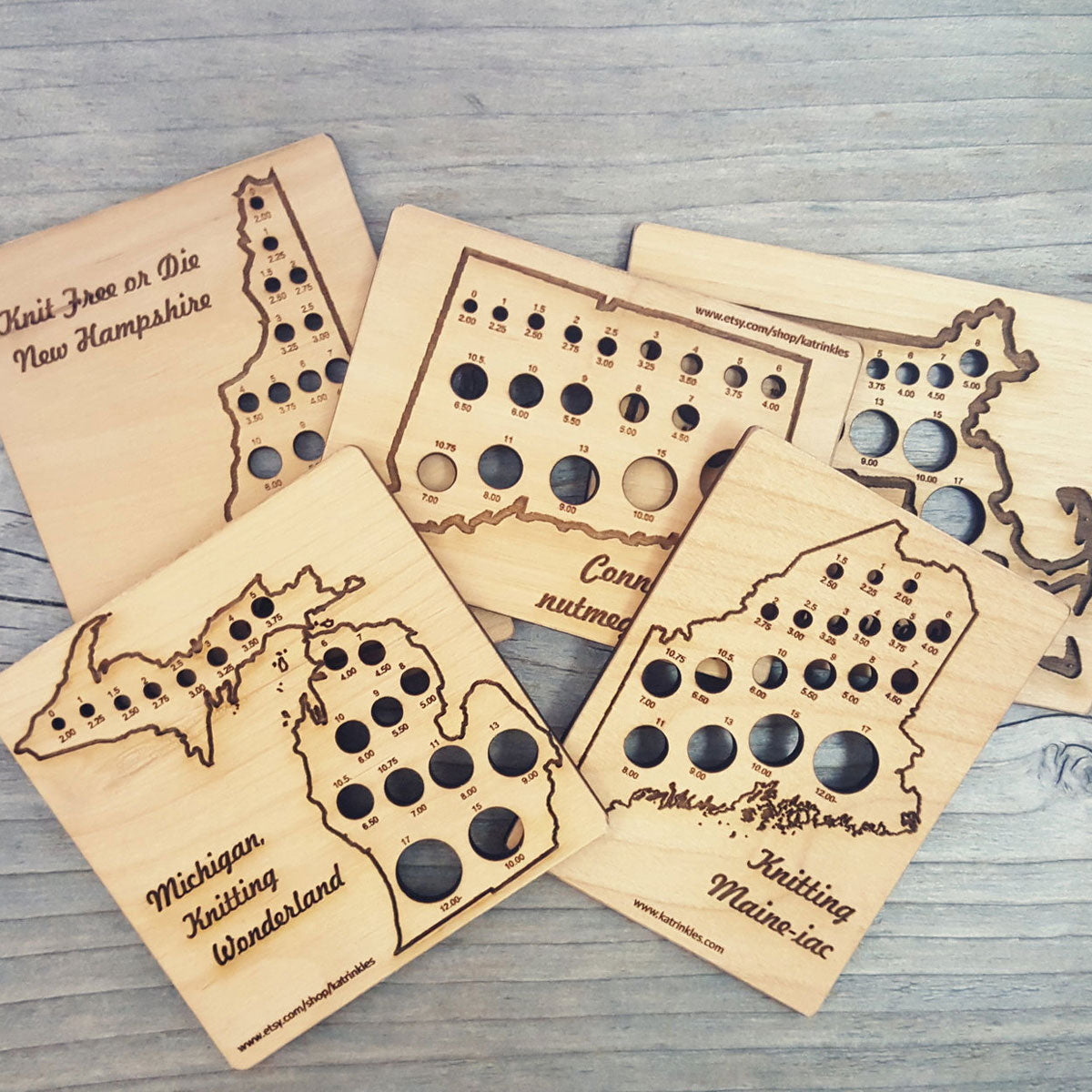 Unique Katrinkles Jimmy Beans Wool Logo Needle Gauge - Nevada for Knitters