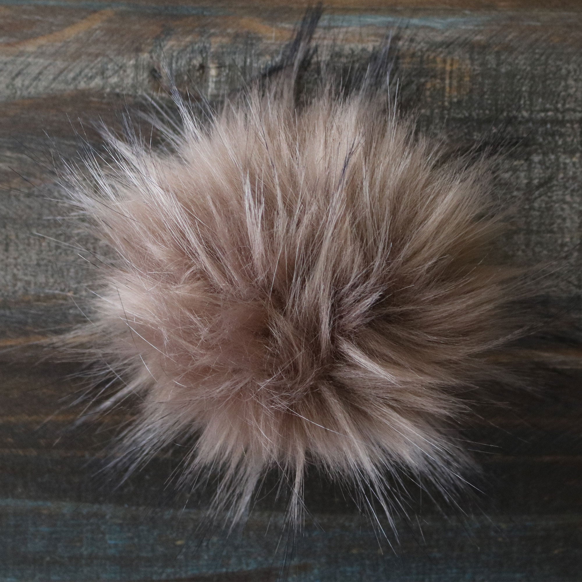 Jimmy Beans Wool Luxurious Faux Fur Pom Poms in Mink Color