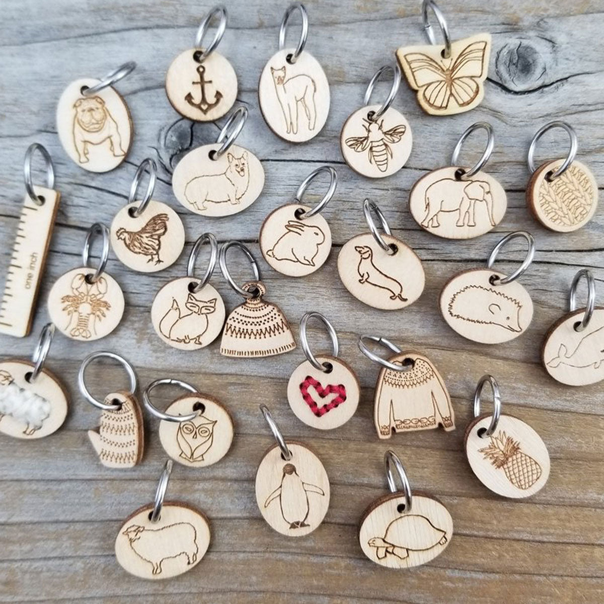 Katrinkles Stunning Sweater Stitch Markers - Acrylic & Bamboo Delights
