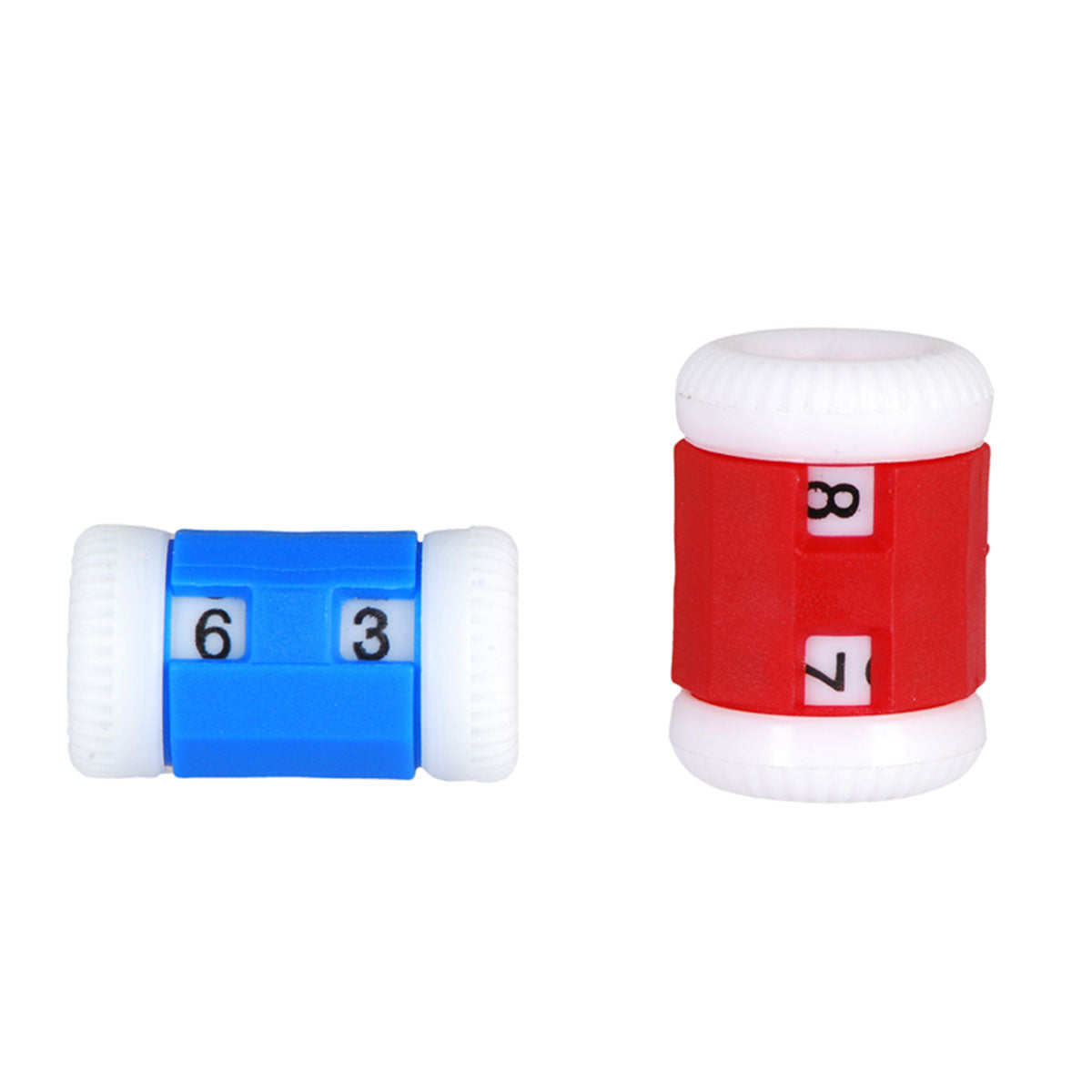 KnitPro Large Red and Small Blue Row Counters 2-Pack for US Size 10.5 (6.5 mm) Needles