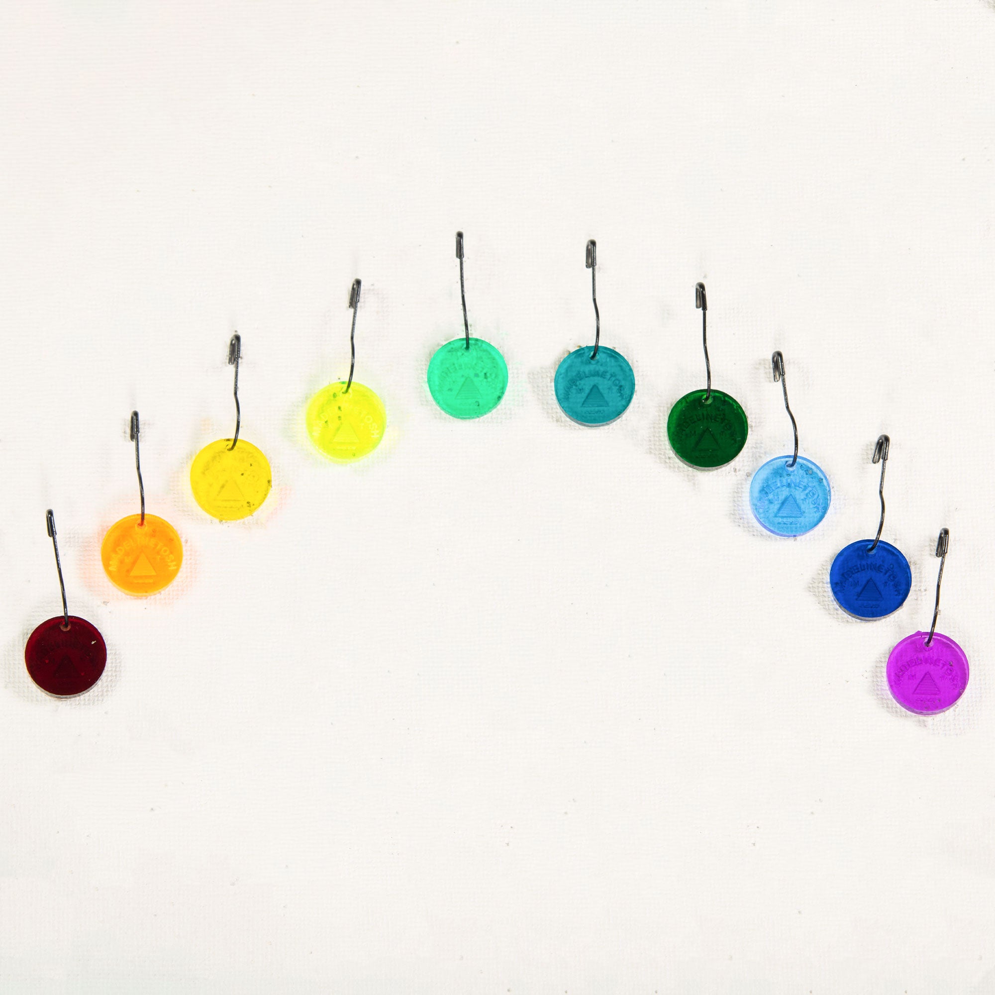 Limited Edition Madelinetosh 10-pack Katrinkles Stitch Markers - Ideal for Crafting Enthusiasts