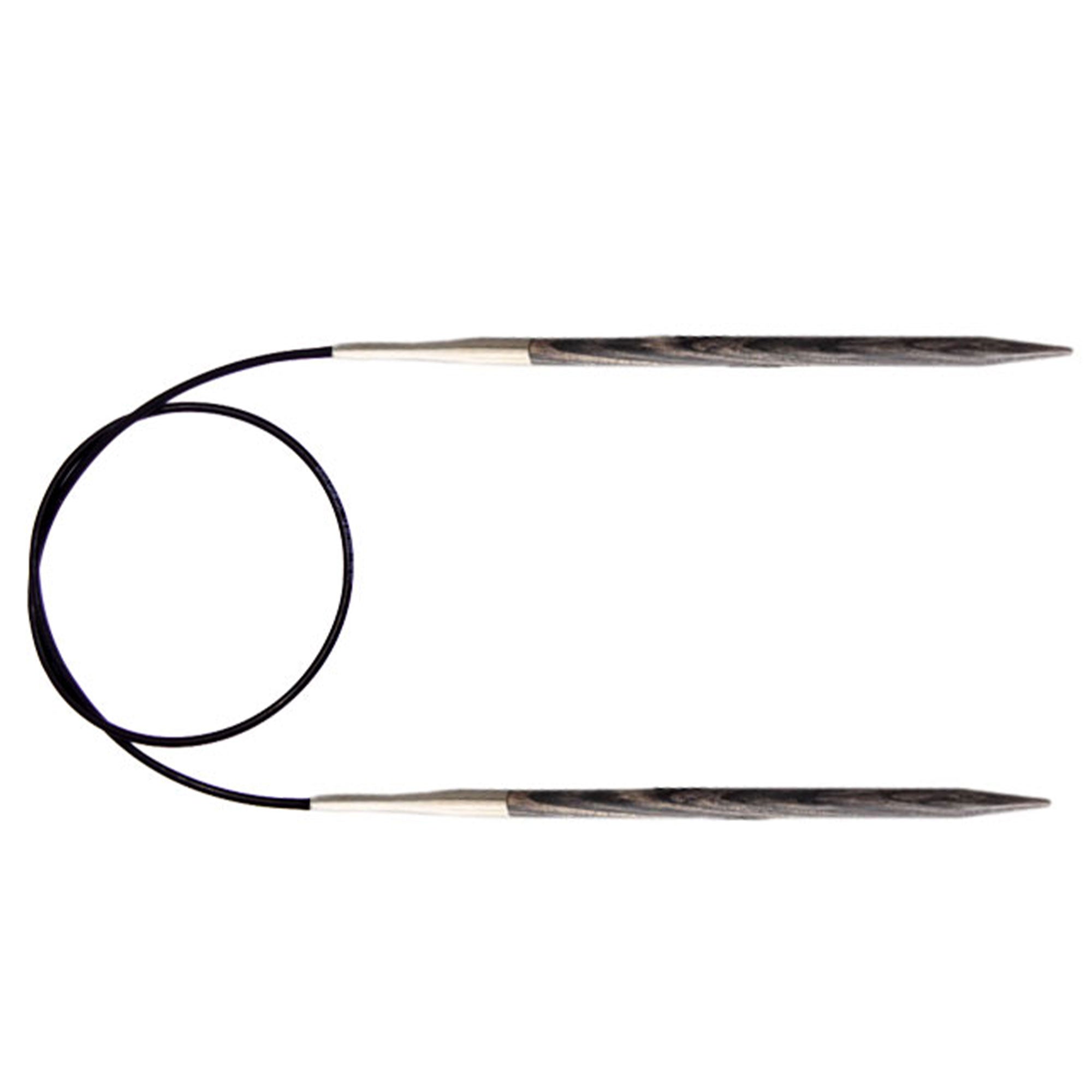 KnitPro Dreamz Fixed Circular Needles - US 7 - 40 - Vibrant Grey Onyx for Effortless Knitting