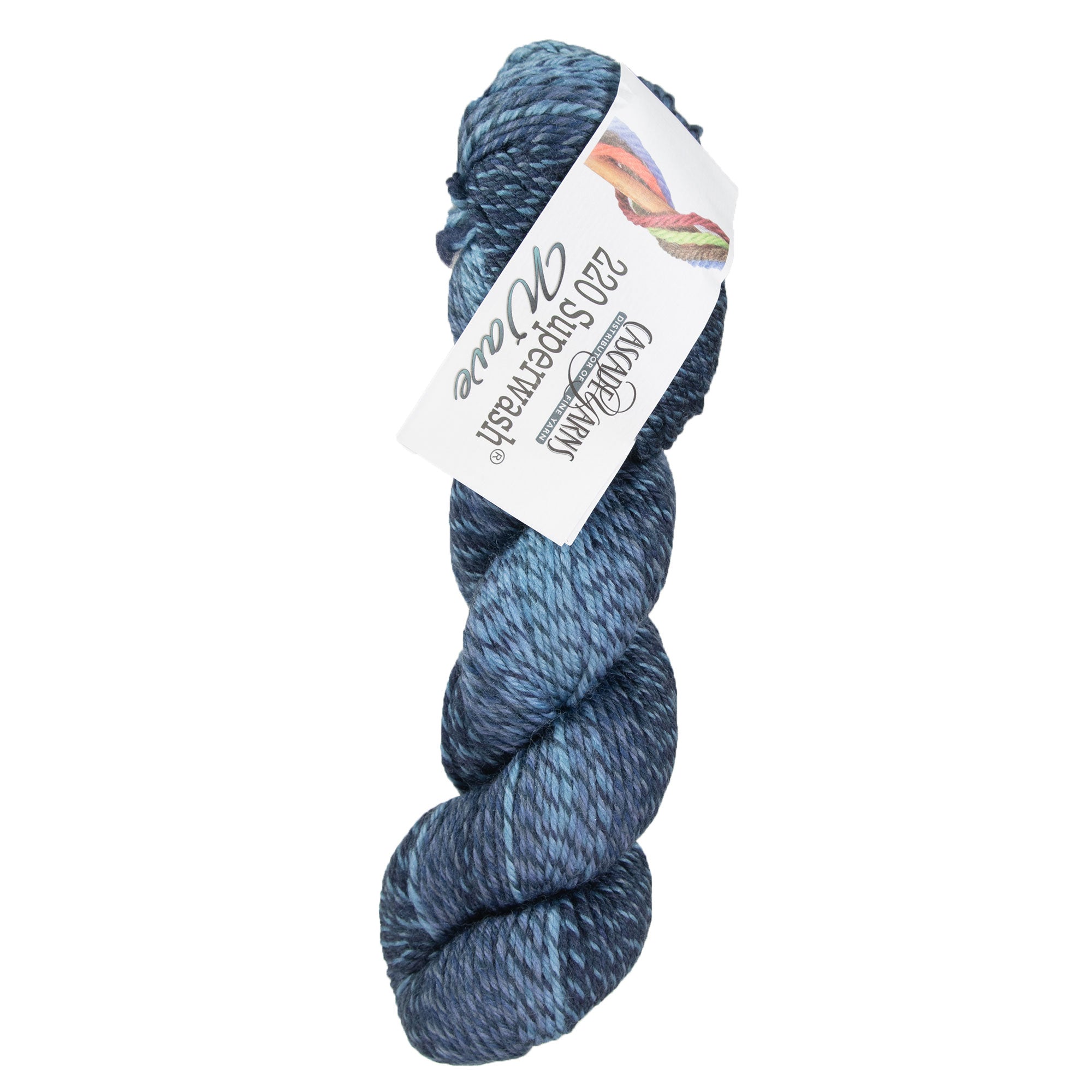 Cascade Yarns 220 Superwash Wave Yarn - 106 Blue: Fabulous DK - Weight Yarn with Color Shift Effect