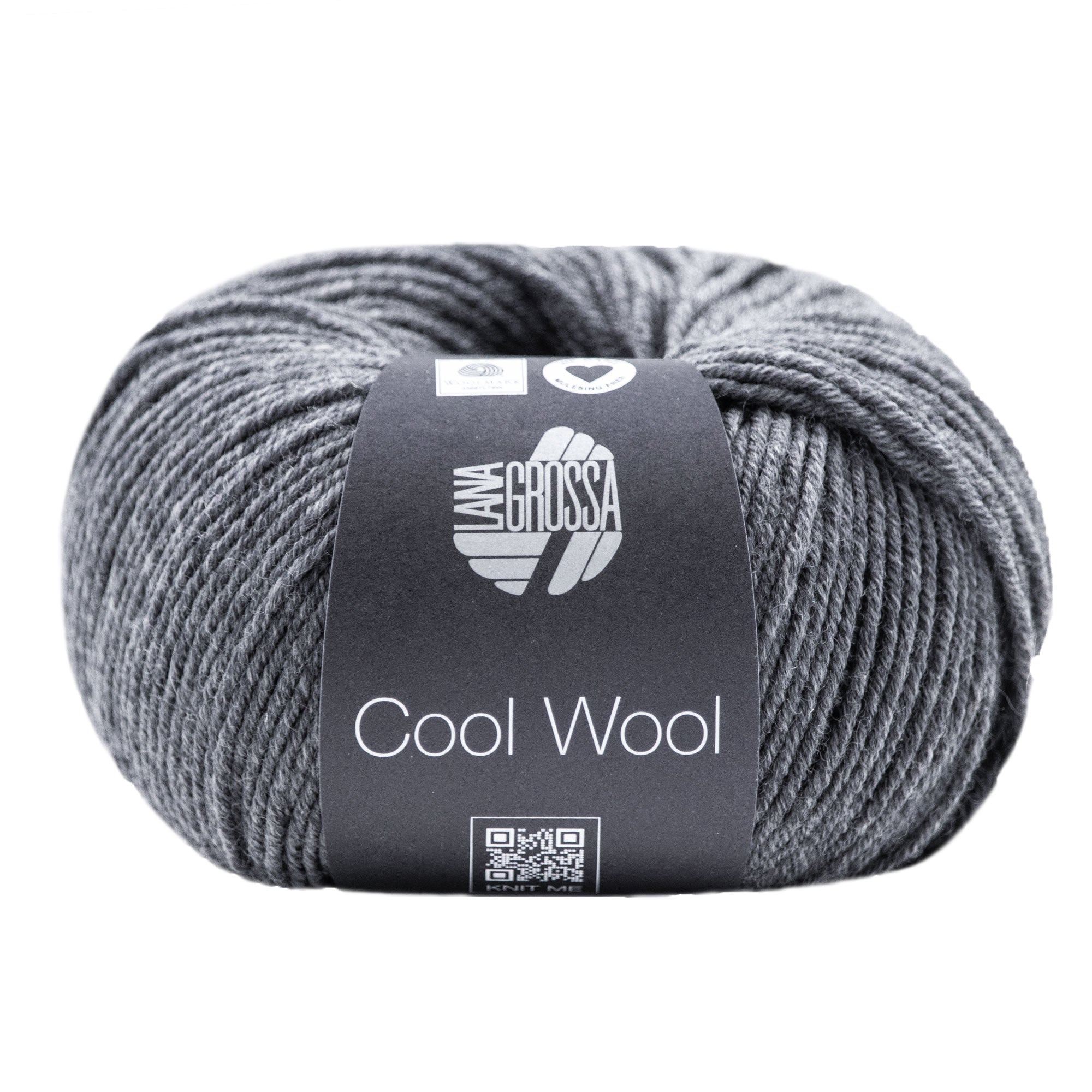 Lana Grossa Luxury Cool Wool Yarn - 0412 Dark Grey Melange for Effortless Crafting