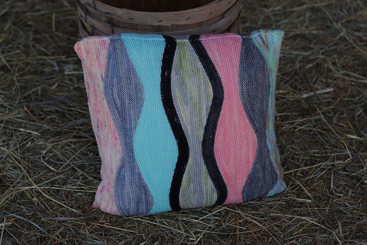 Koigu Pencil Box Collection 3.0 Patterns - Undulations Pillow PDF Download - Ideal for German Short - Rows Practice