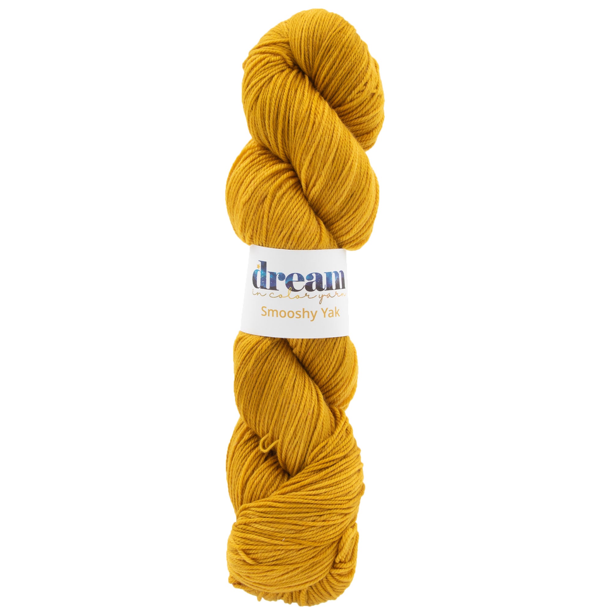 Dream in Color Smooshy Yak Yarn - Stunning Amber Glass Shade