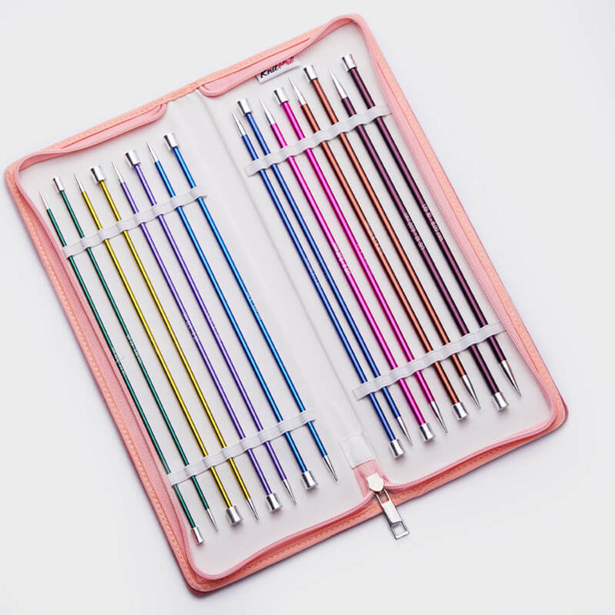 KnitPro Zing Single Pointed Needle Sets - 14-Inch Single Point Needle Set with Various Sizes